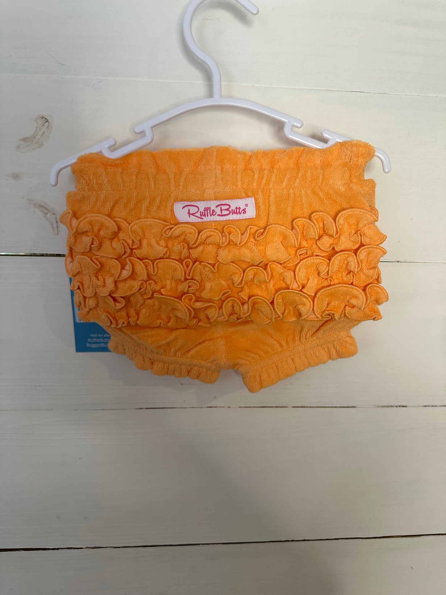 0-3M - Ruffle Butts Melon Striped Terry Cloth Shorts/Bloomers NWT