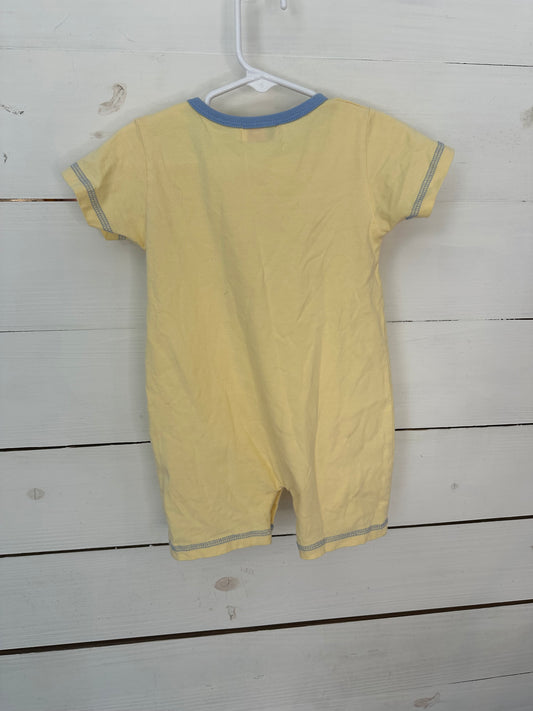 18M - Baby Luigi Yellow Romper with Appliqued Bunny