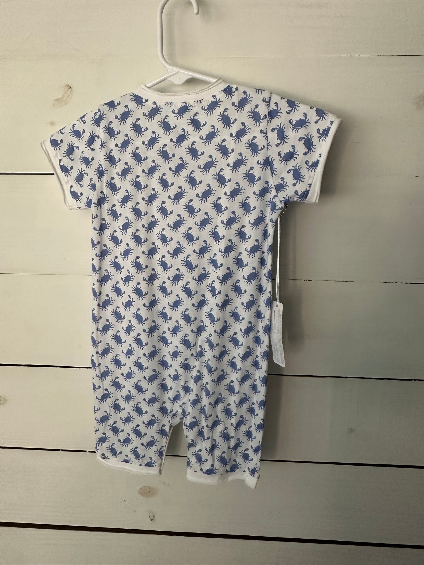 9-12M Feather Baby Crab Romper
