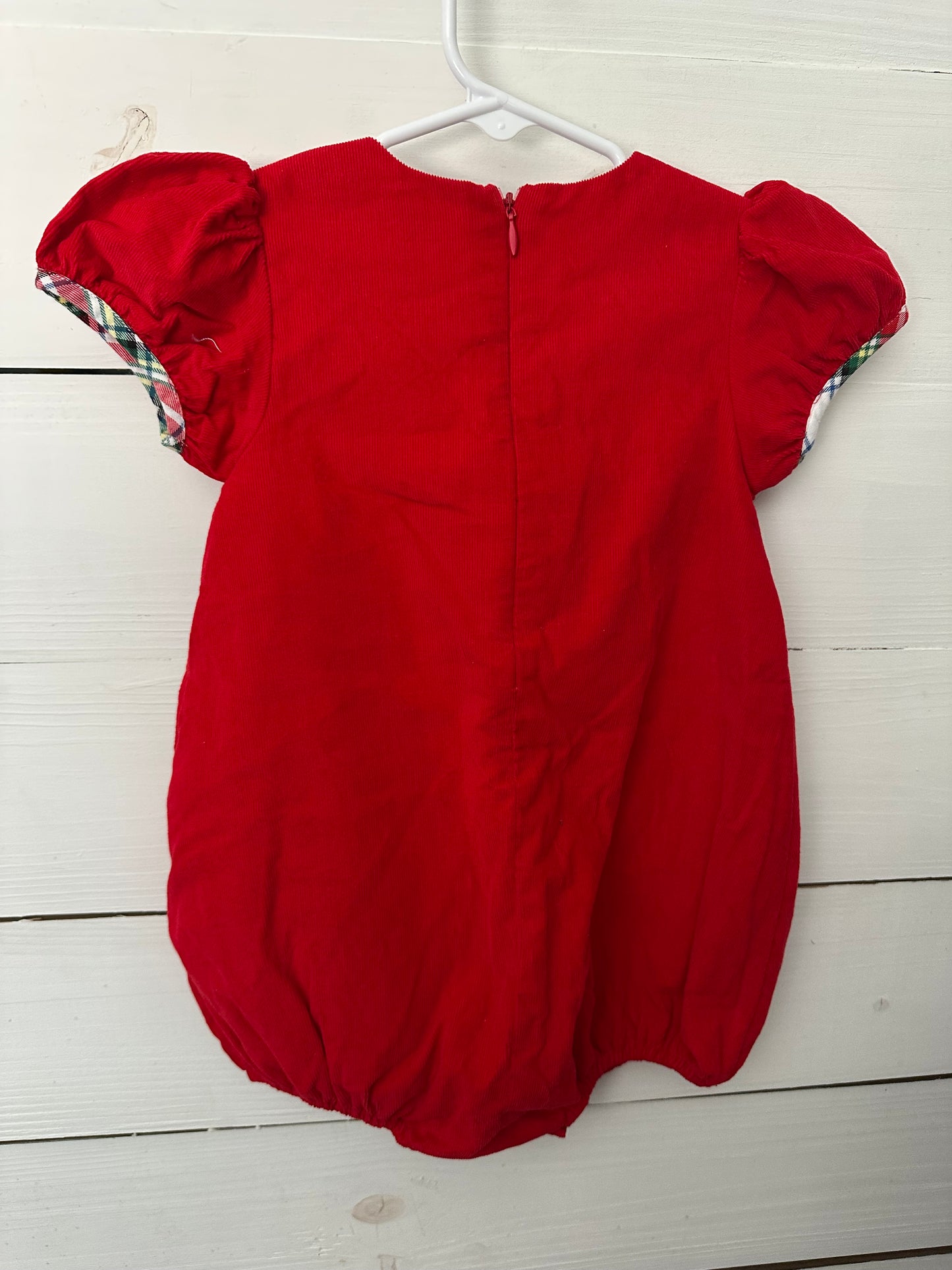 24M- Whimsy Bay Kids Christmas Bubble with Tartan Bow
