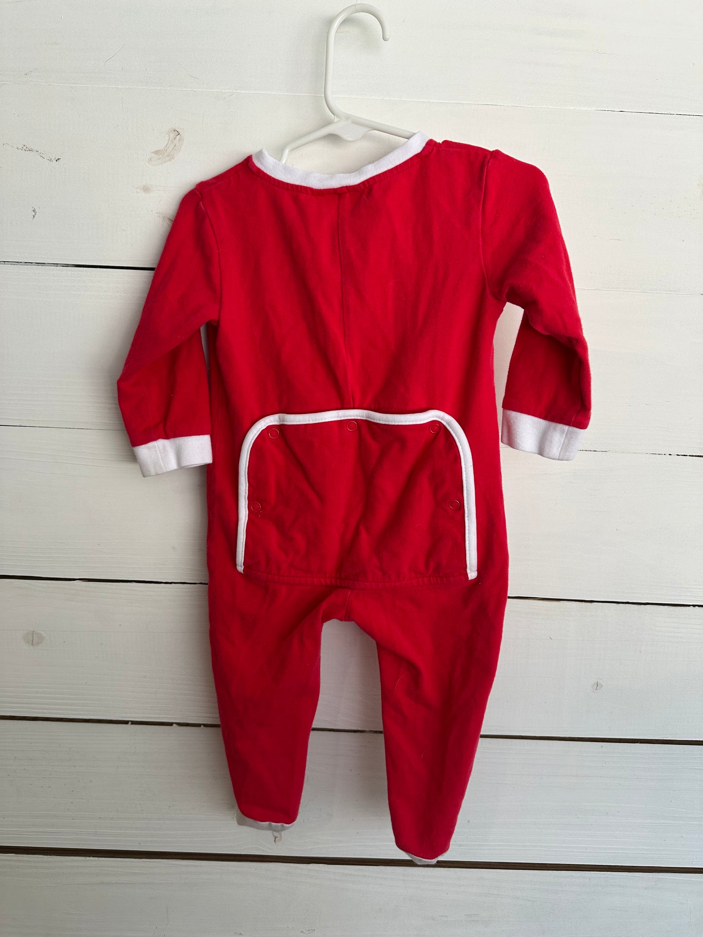 12 M - Classic Whimsy Red Santa Jammies