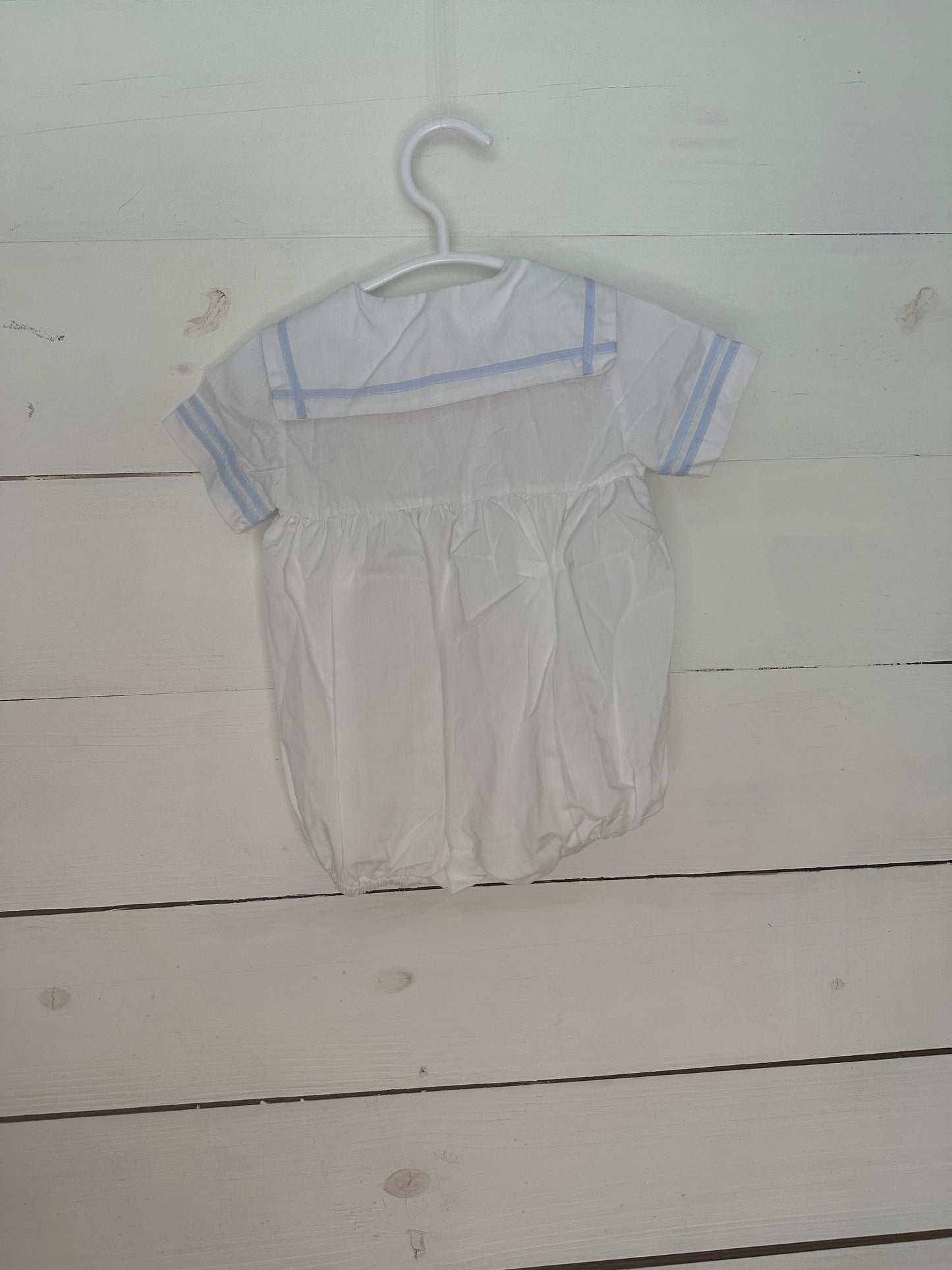 6M - Feltman Brothers Baby Boy Bubble with Light Bkue Trim