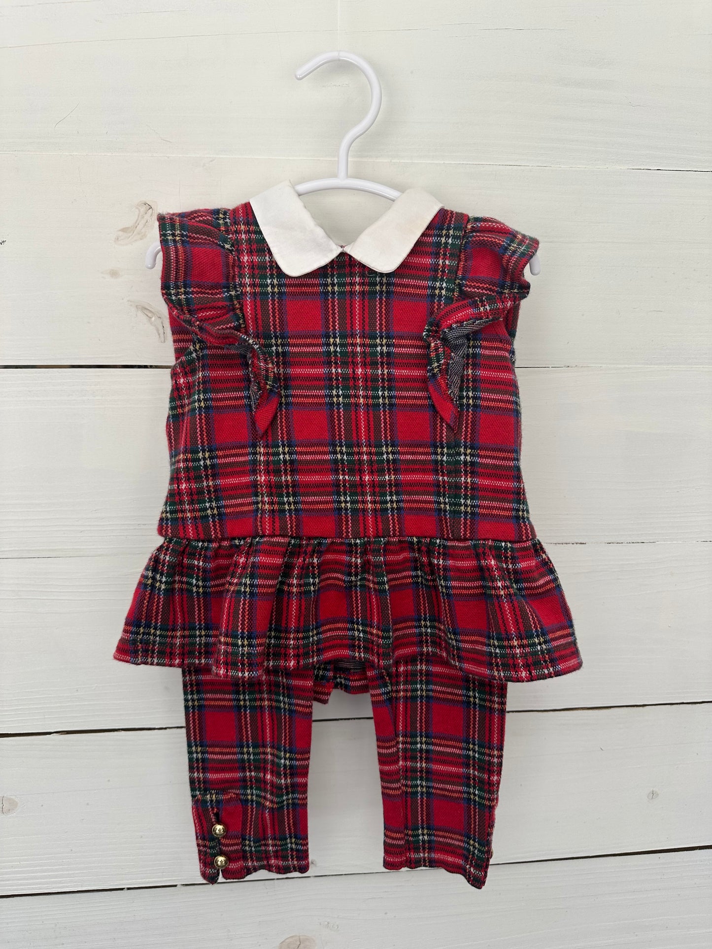 18/24m - Janie & Jack Tartan Plaid 2 Piece Outfit