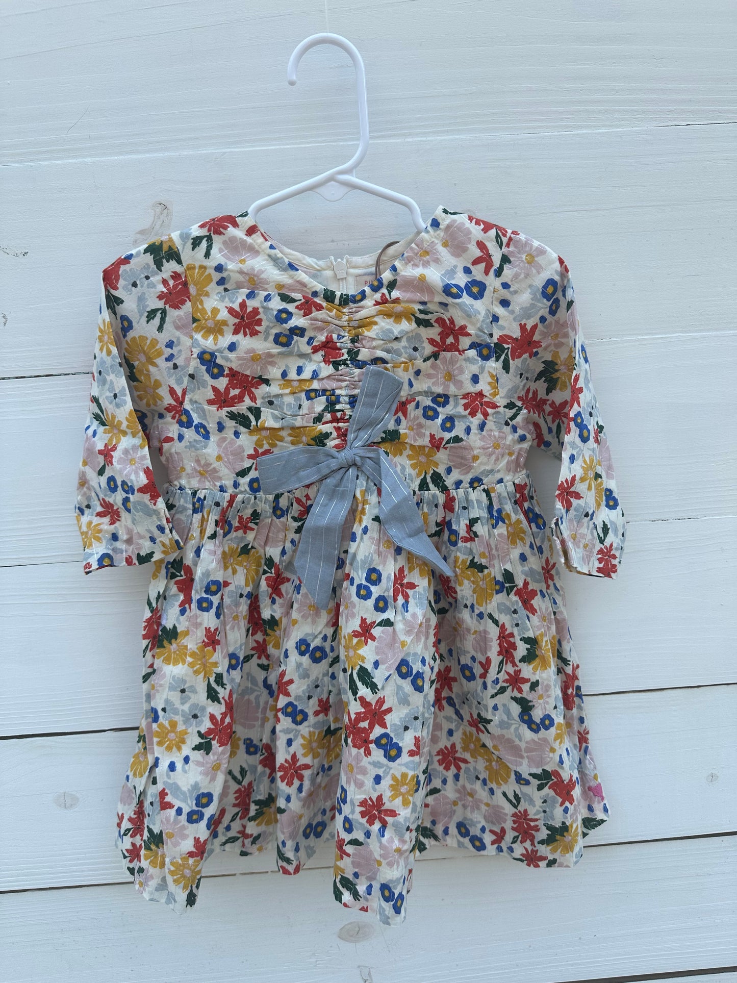 2t- Floral and Striped Dress - Pink Chicken NWOT