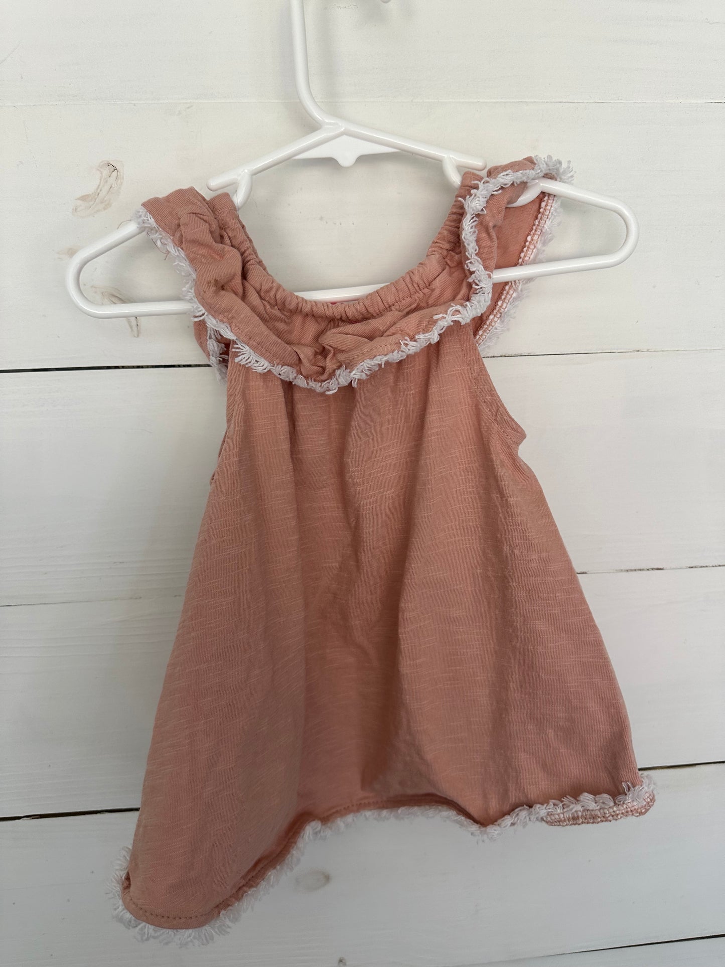 18M - Mauve Flutter Sleeve Top with matching leopard leggings - Isaac Mizrahi