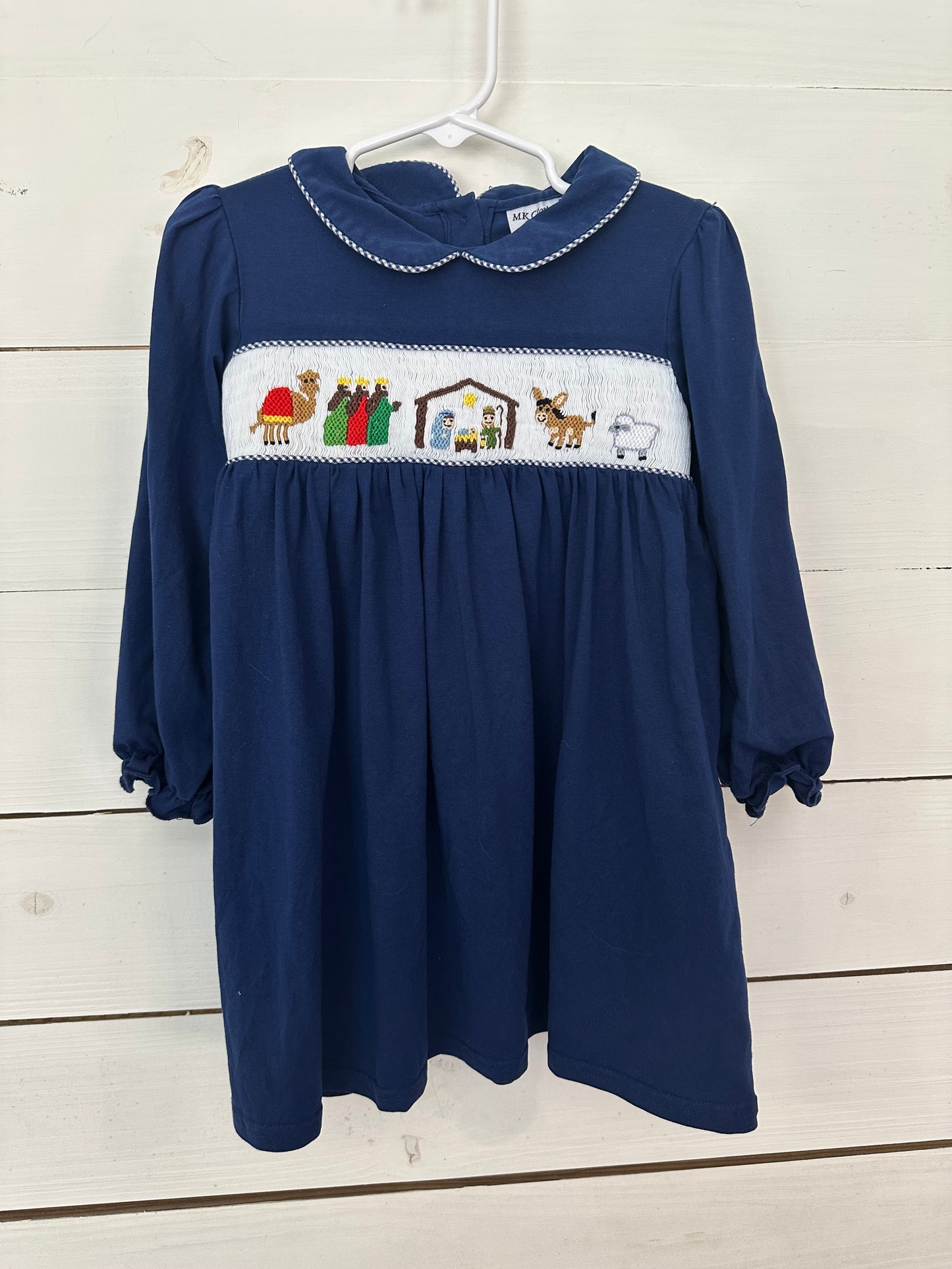 5T - MK Clothing Designs - Smocked Nativity Dress