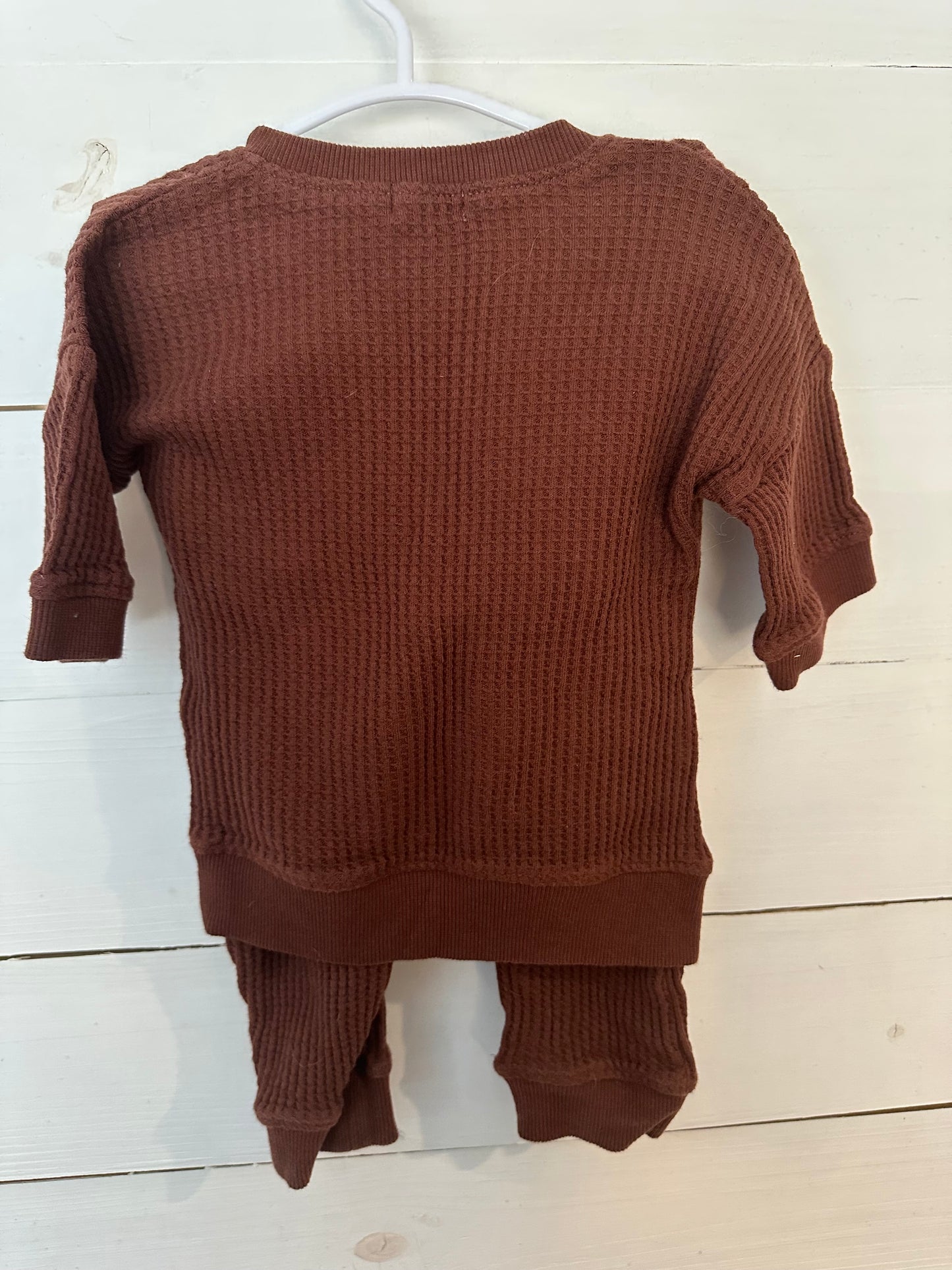 3T - Amie Kay Brown Waffle Sweat Pant and Longsleeve Set