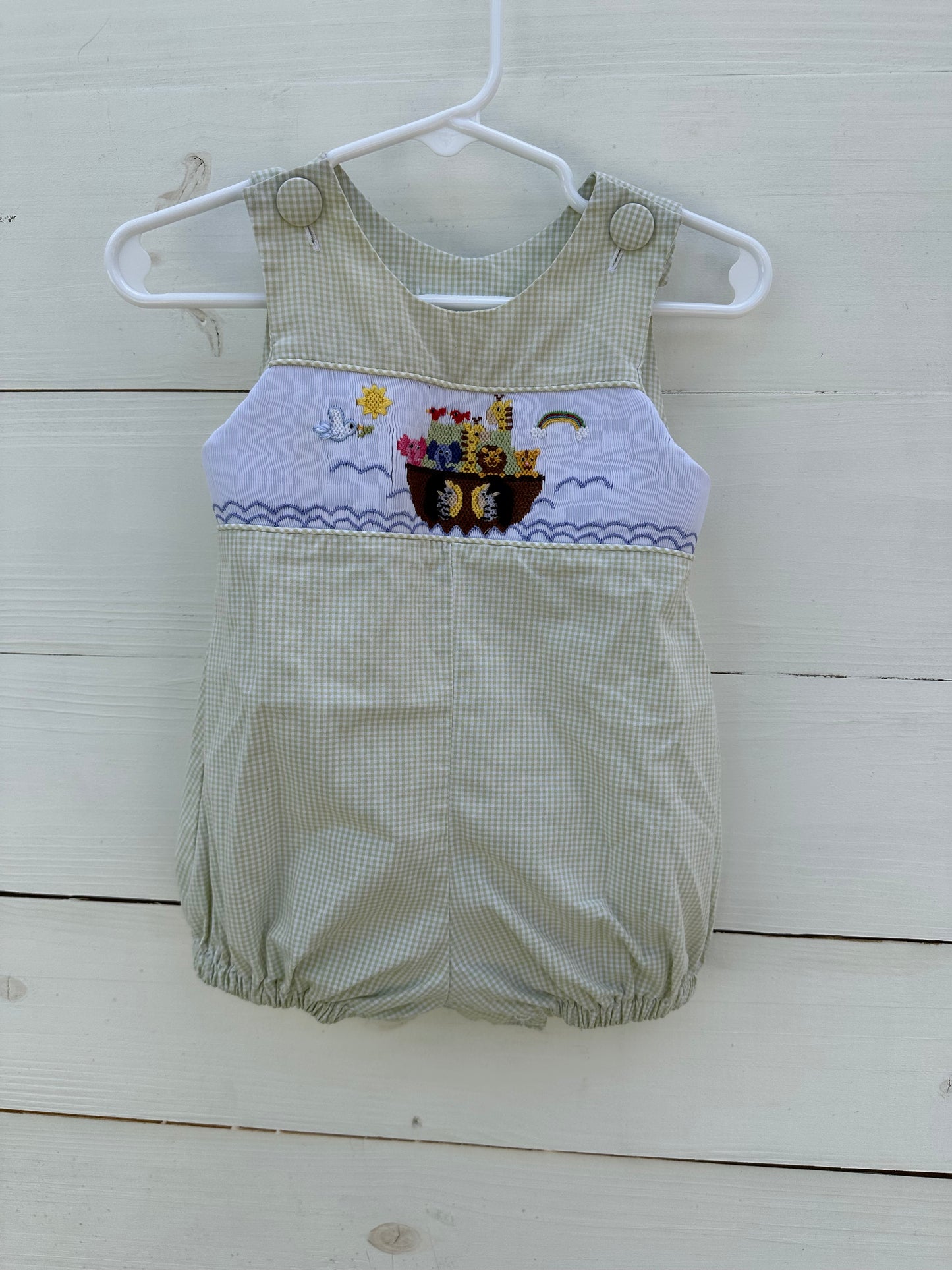 6m - Zuccini Bubble with smocked Noah's Ark Chest Plate
