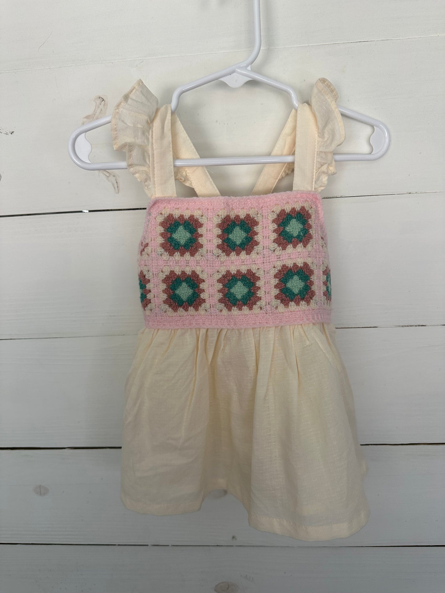 18M - Haute Hippie Girls 2 Piece Set with Crotchet Top and Teal Bottoms