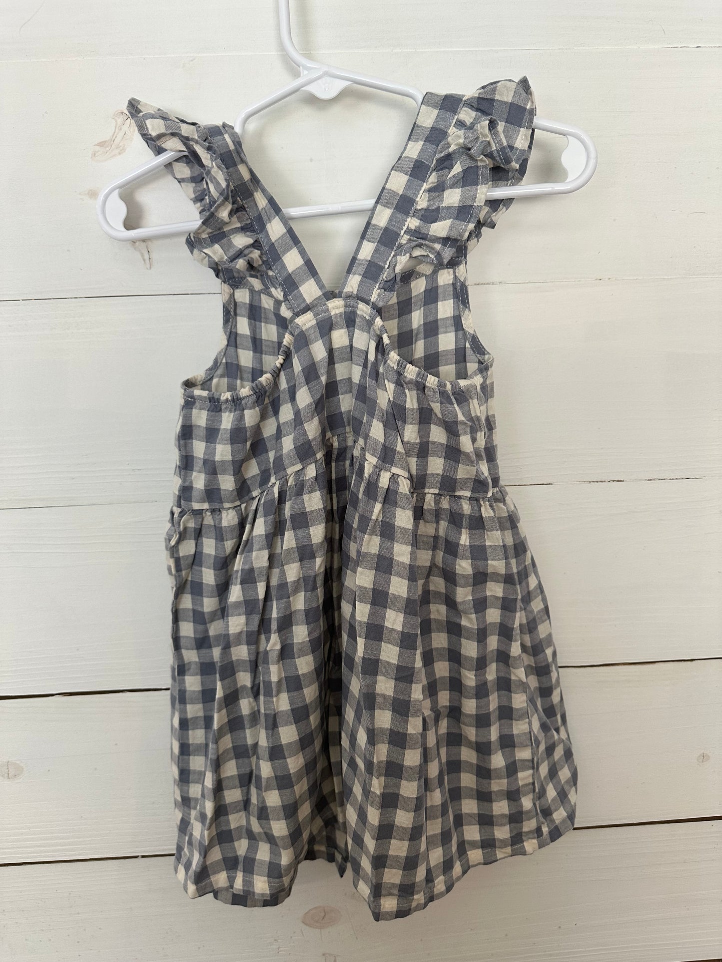 H&M Dusty Blue Gingham Dress