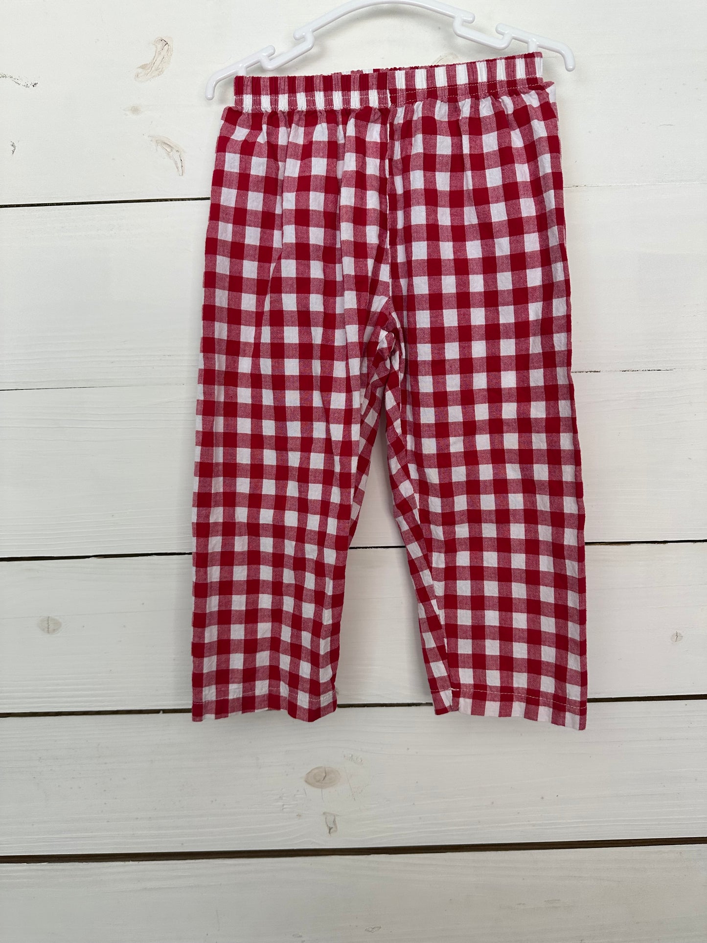 2T Pull On Red Gingham Pants