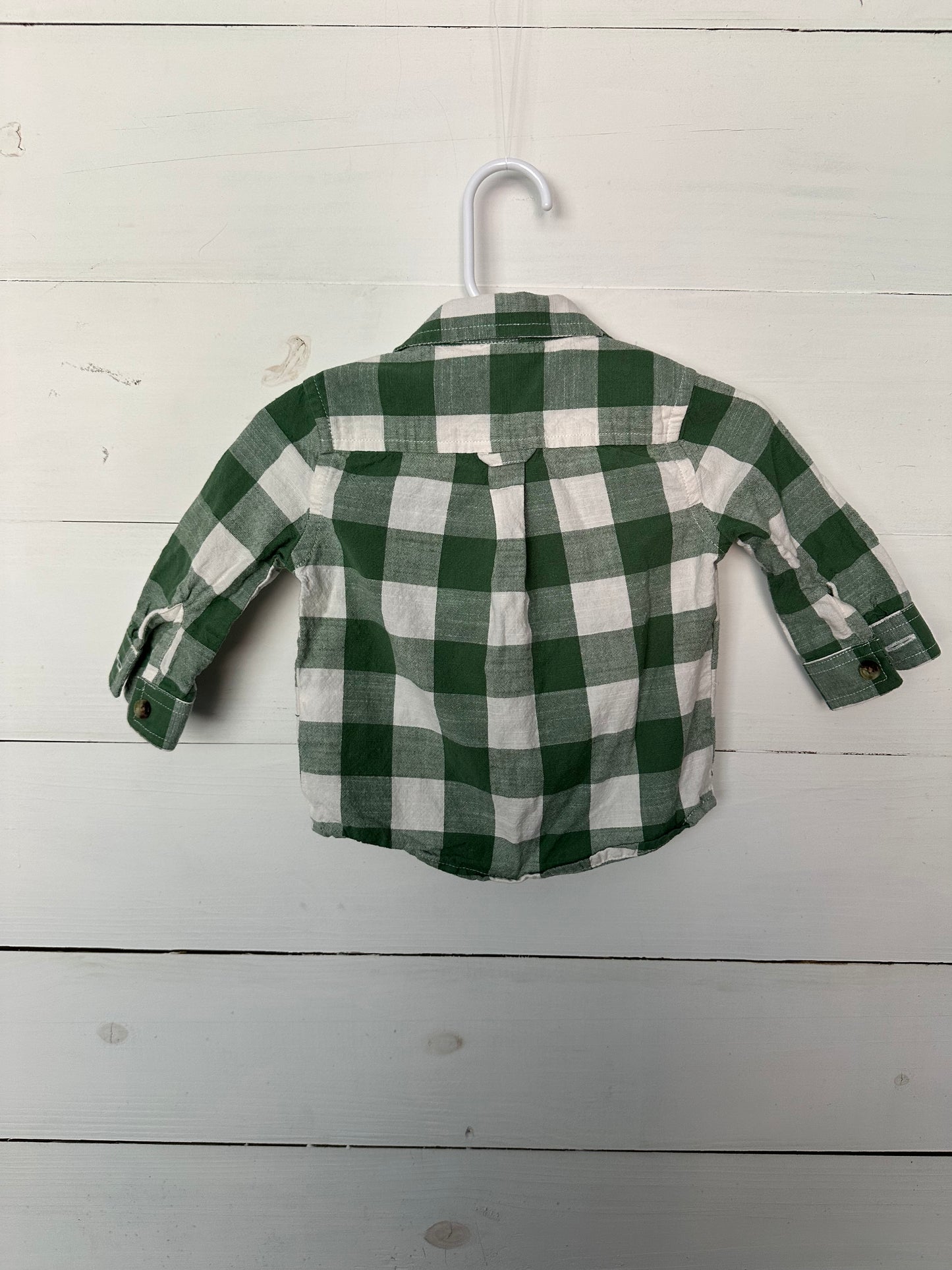 Rugged Butts Green Plaid Button Up