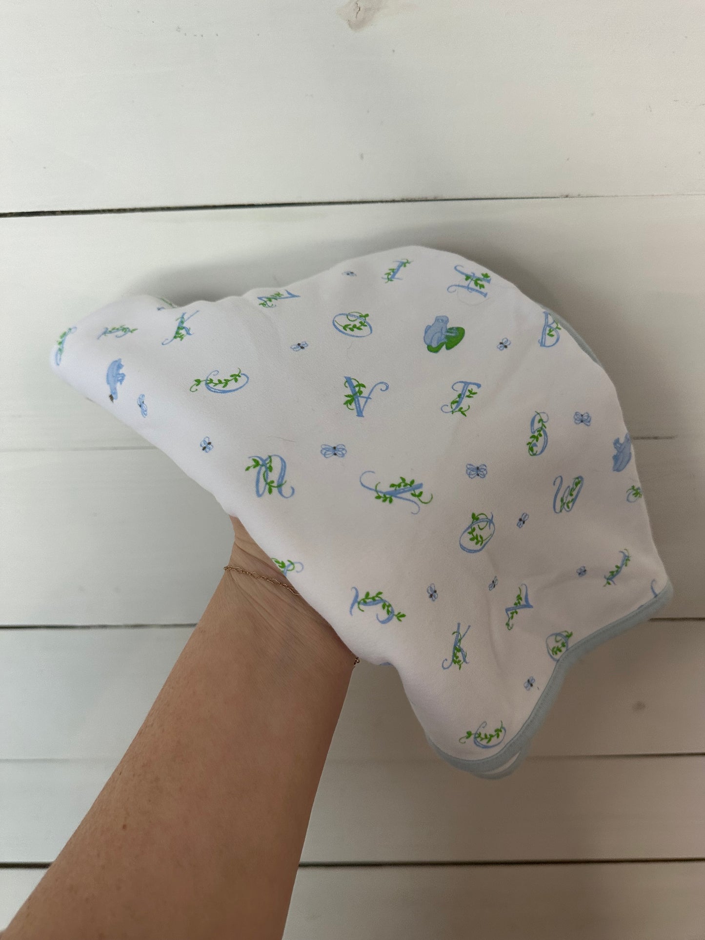 TBBC Receiving Blanket - Prince Charming Frog and Alphabet