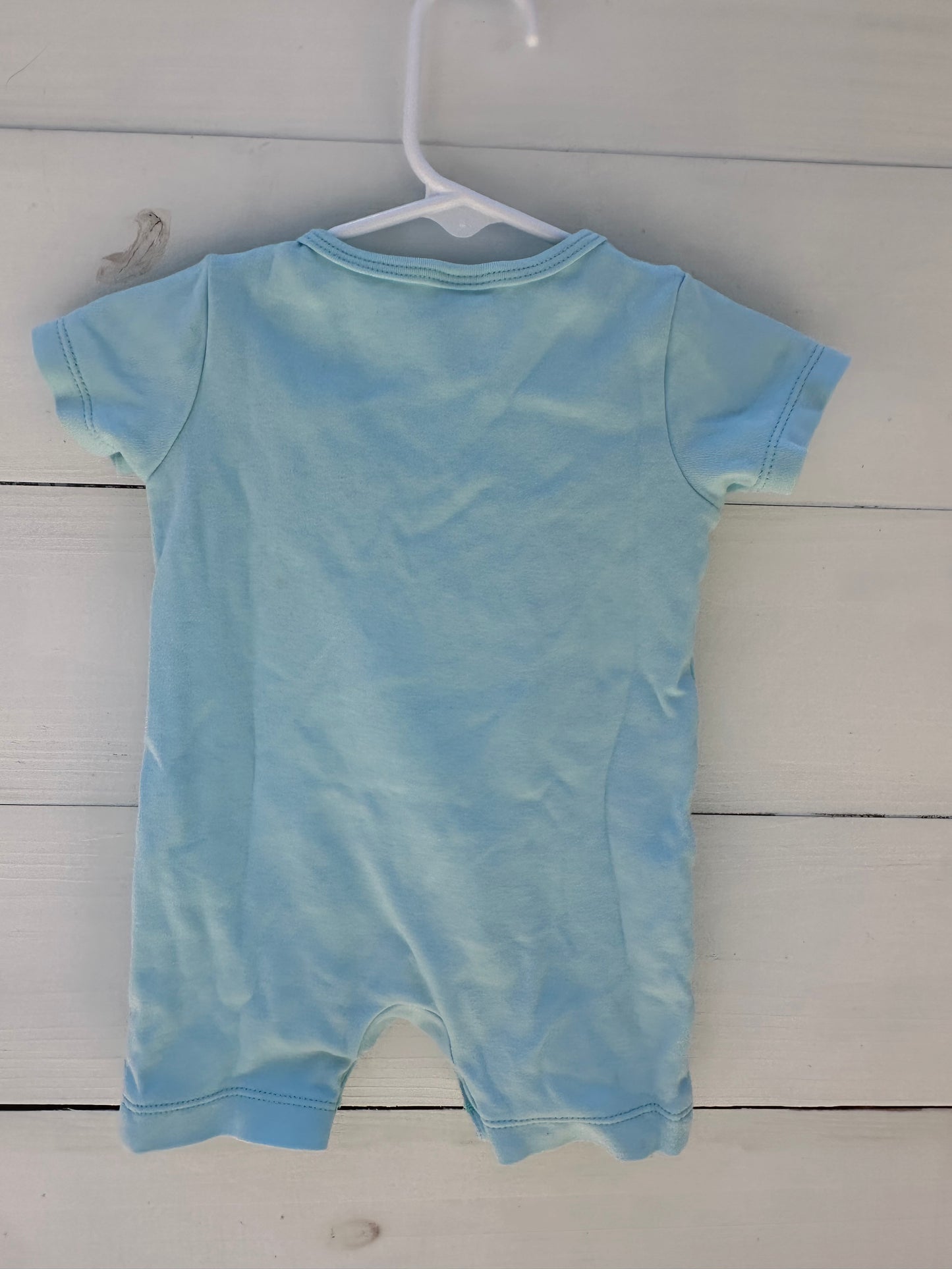 3/6m - James Ice Blue Romper with Baby Chick Appliqued