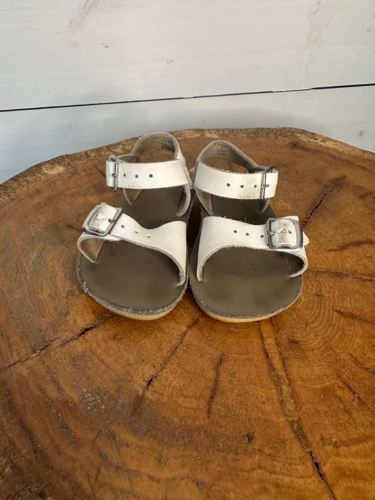 4 - Sun-San White Leather Sandal