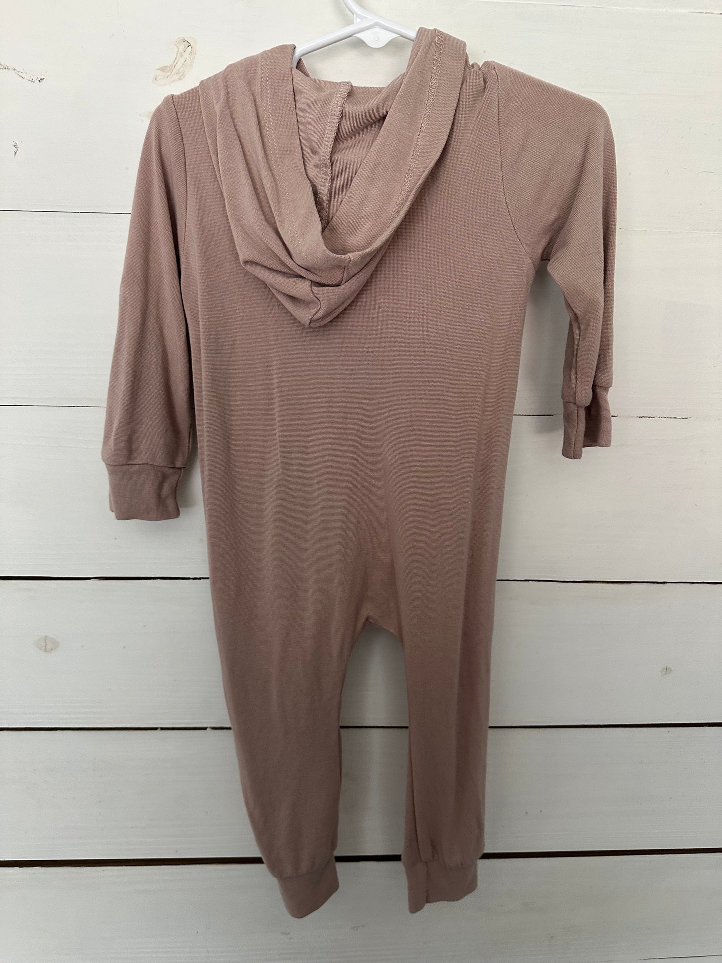 Kyte Baby Taupe Zip Up Romper with Hood