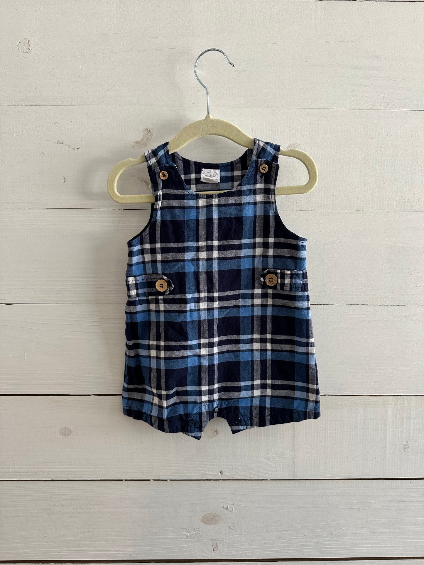 Mudpie Midnight Blues Plaid Jon Jon