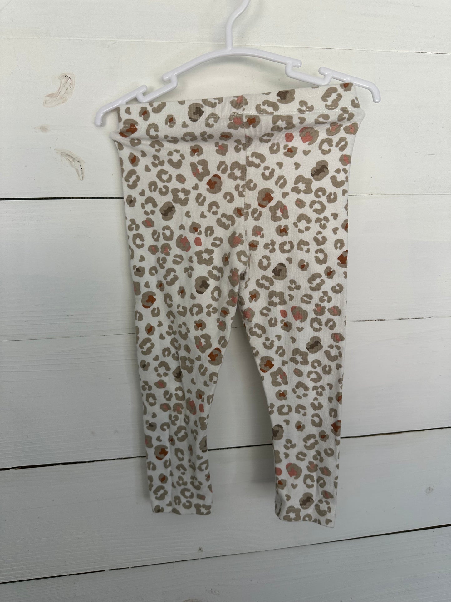 18M - Mauve Flutter Sleeve Top with matching leopard leggings - Isaac Mizrahi