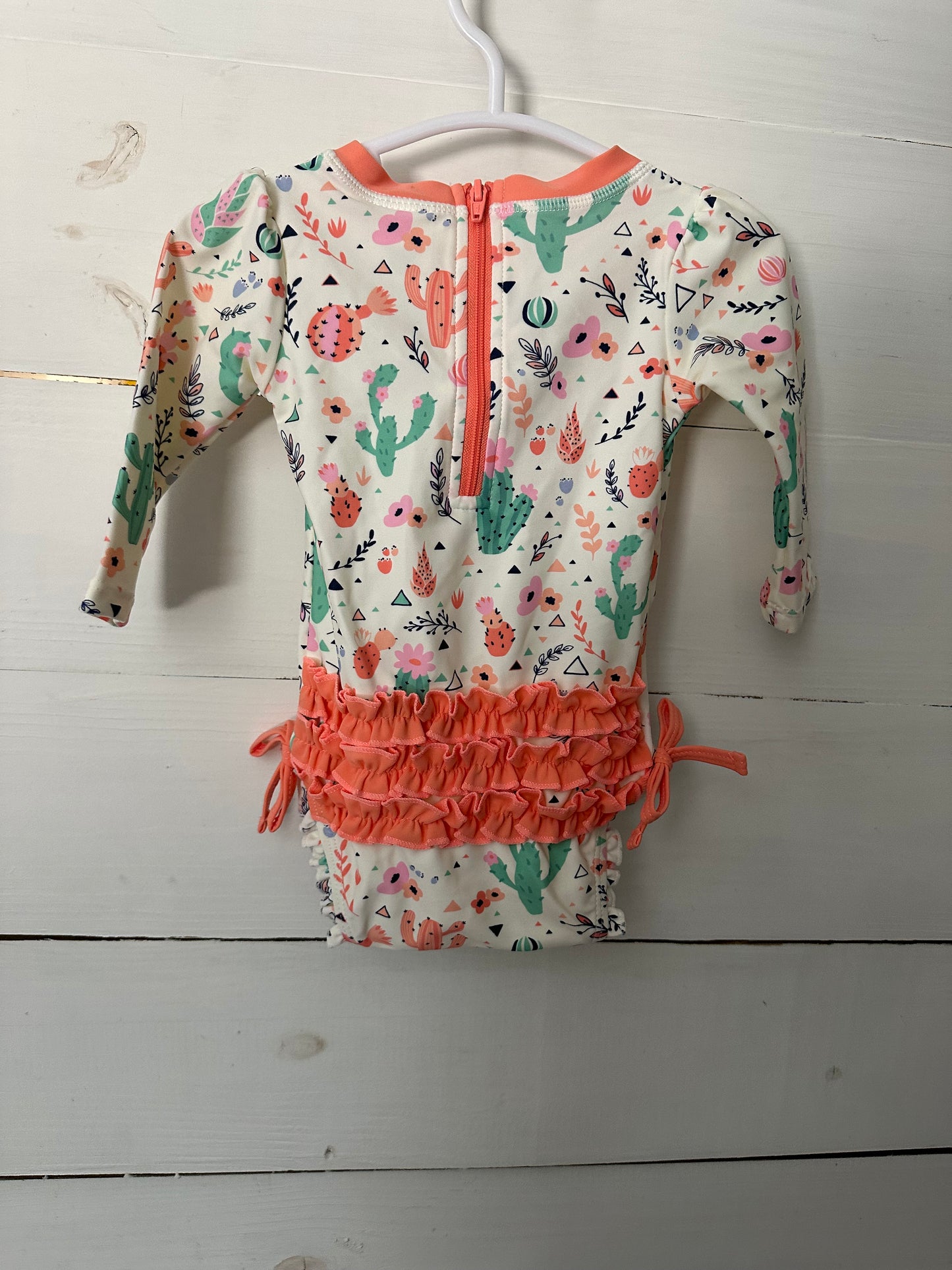 3-6M - NWT Ruffle Butts Cactus and Flowers Bathing Suit