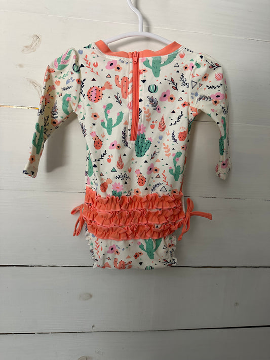 3-6M - NWT Ruffle Butts Cactus and Flowers Bathing Suit
