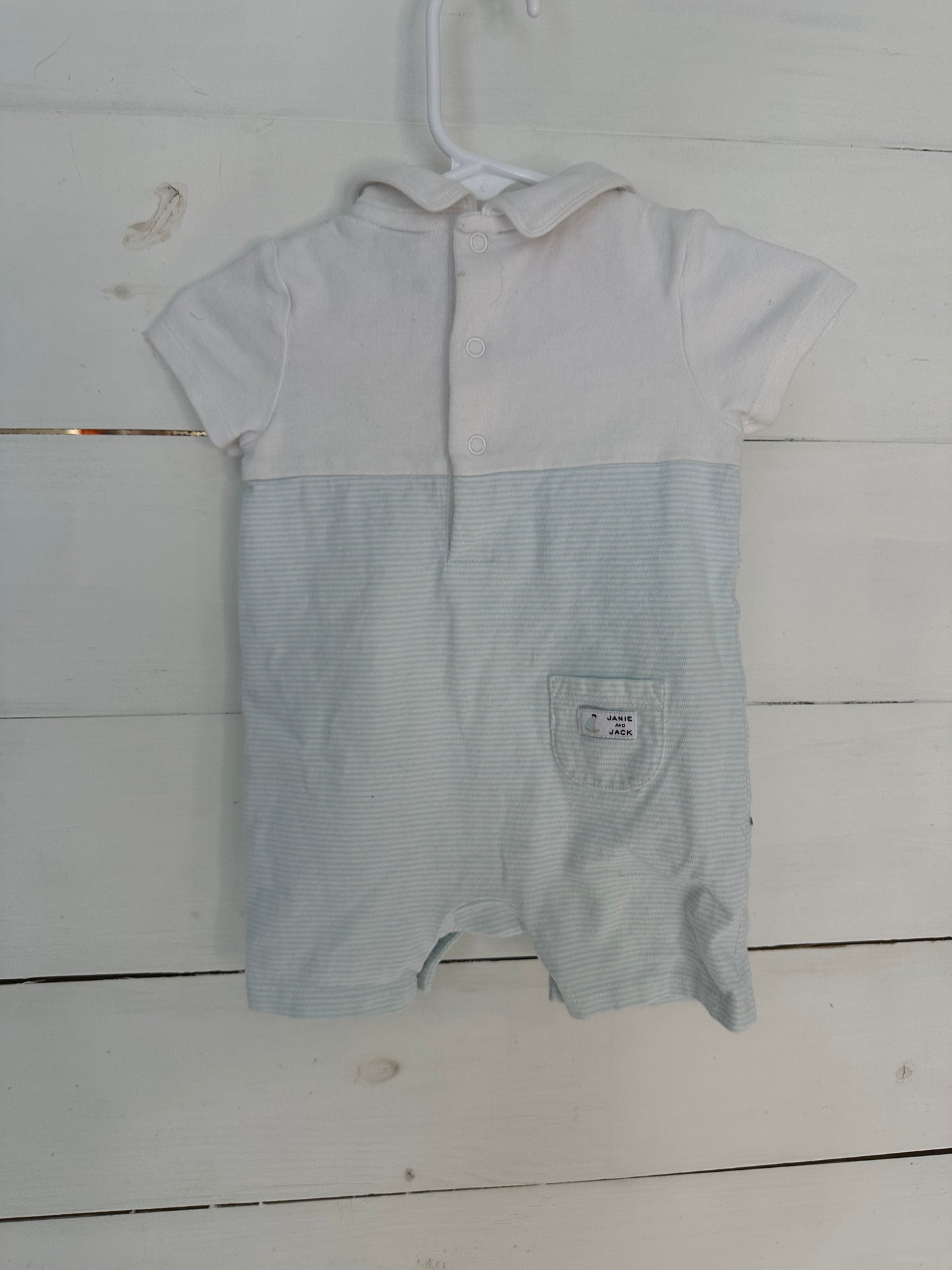 0-3M - Janie & Jack Sail Boat Romper with Collar
