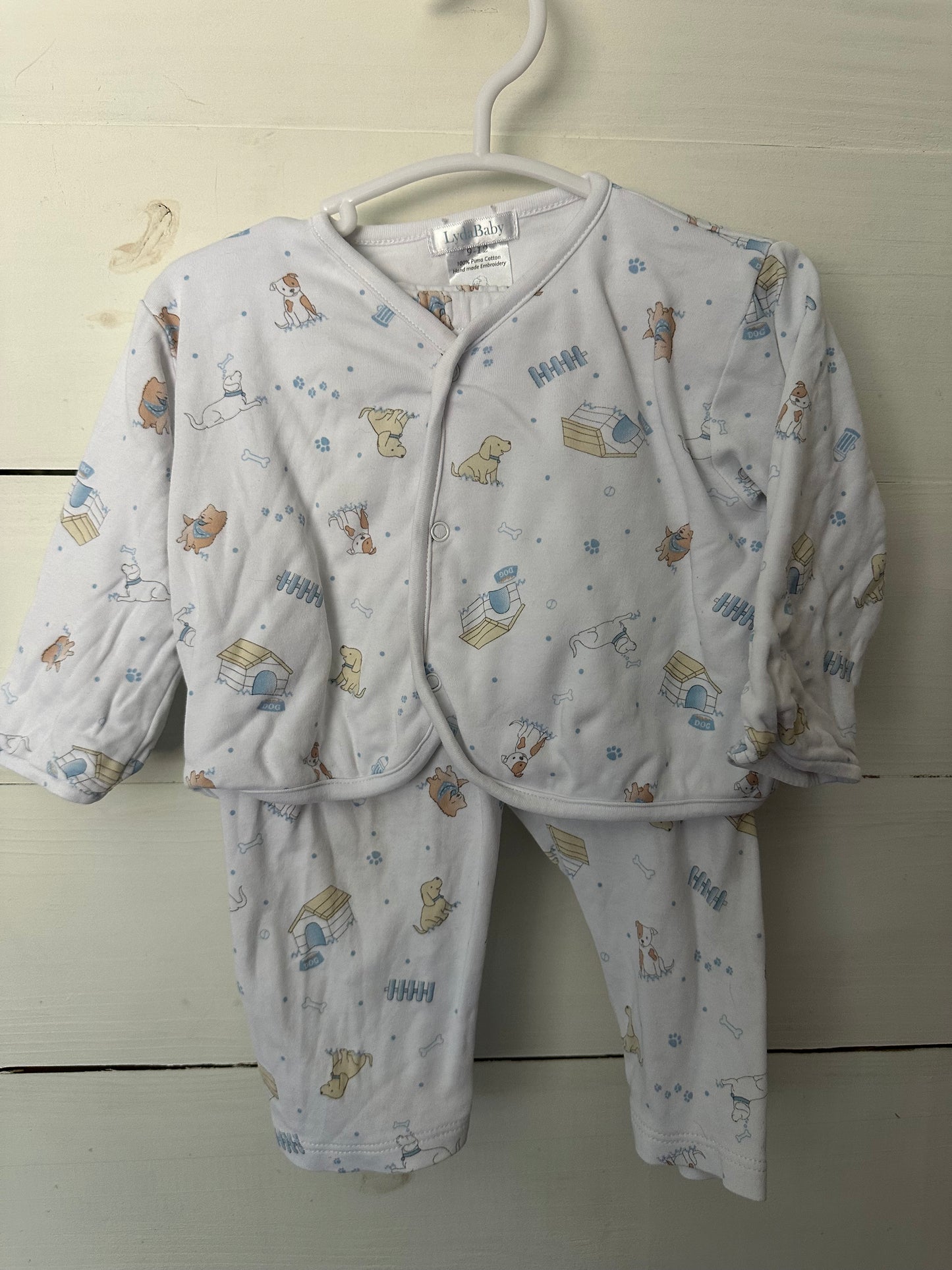 9-12M - Lyda Baby 100% Pima Cotton Puppy Dog 2 Piece Set