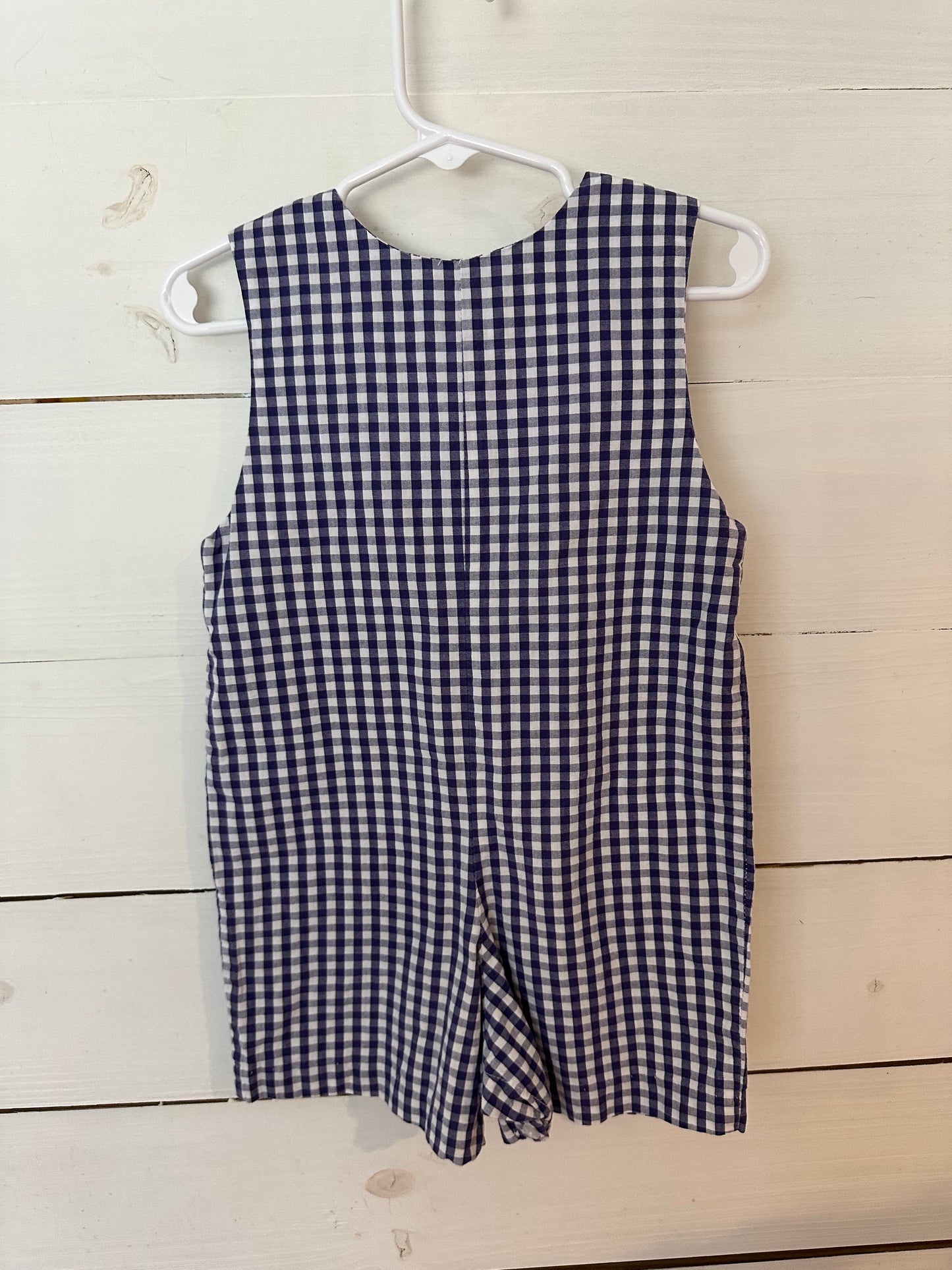 24M - Viva Le Fete Blue Gingham Jon Jon with Smocked Diggers