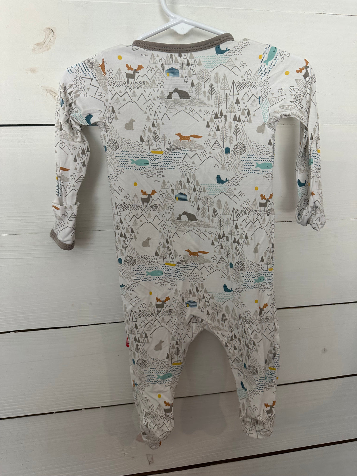 0-3M - Magnetic Me Neutral Mountain, Trees, & Animal Jammies