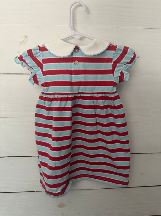 24M - NWT The Oaks Apparel Red and Blue Striped Dress