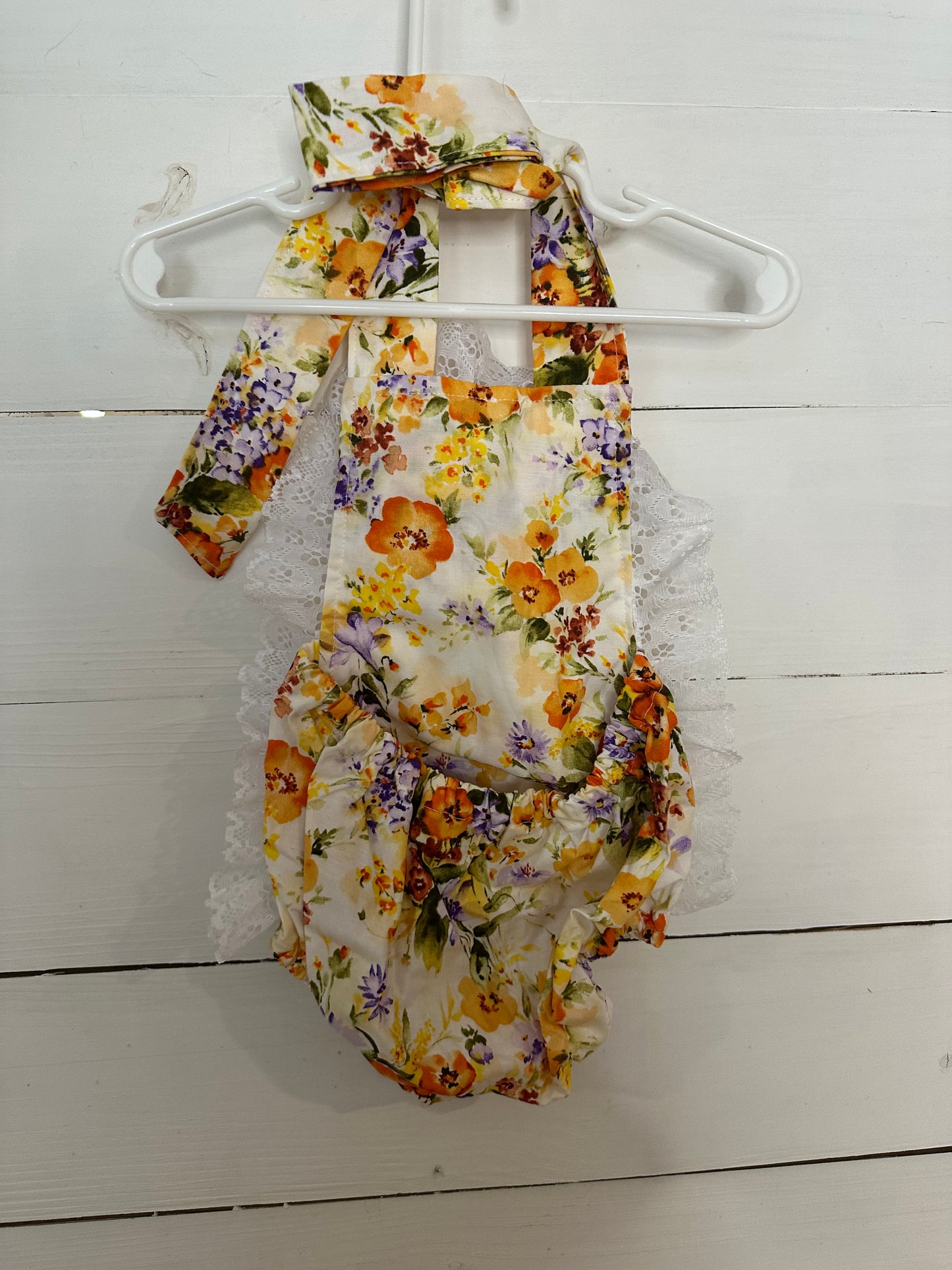 Tyler Lane - 3/6 M Orange Floral Sunsuit