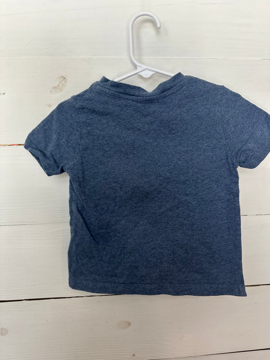 18M - Ralph Lauren Heathered Blue Tshirt with White Horse