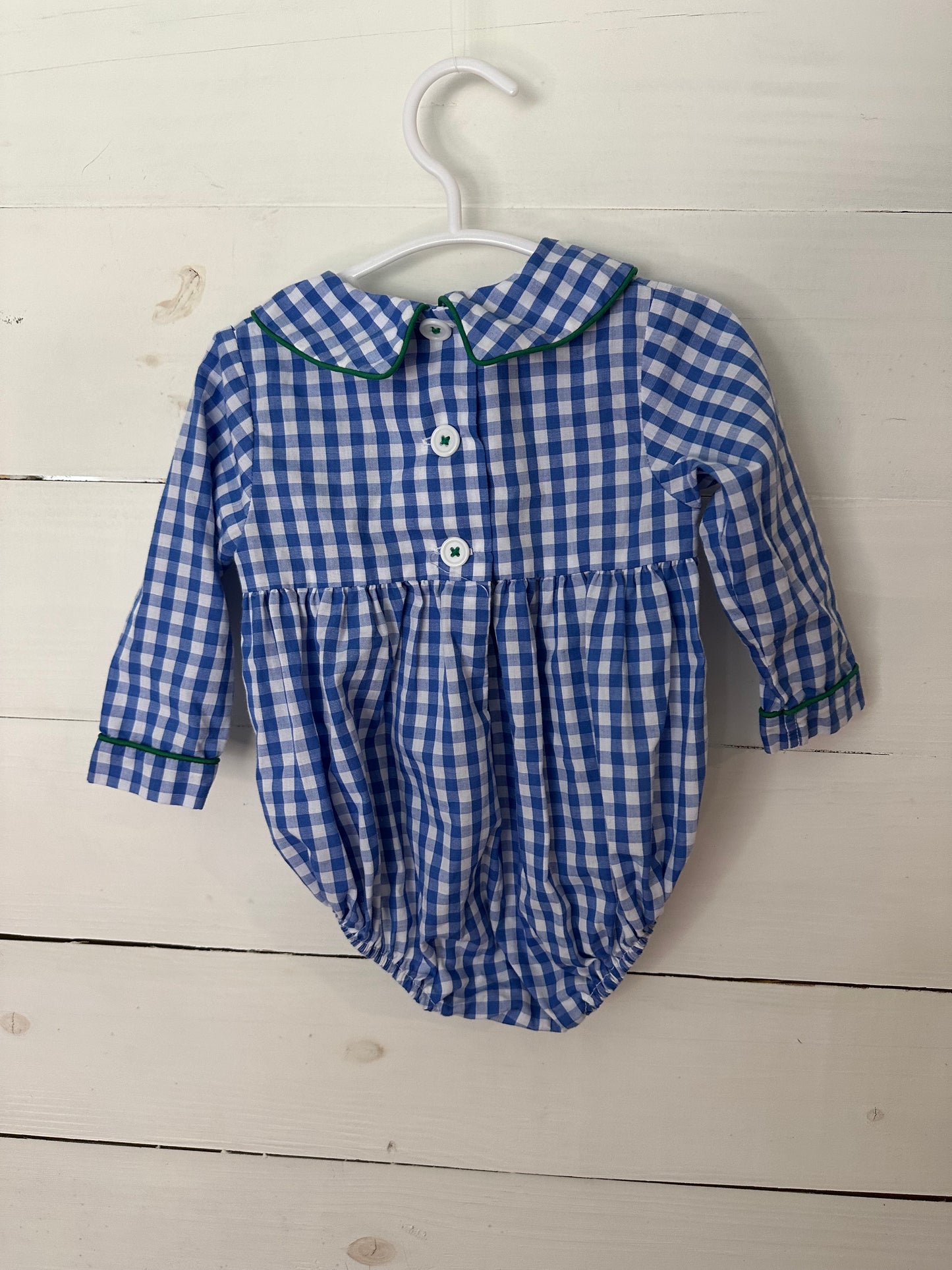 6-12M - TBBC Blue & Green Longsleeve Bubble