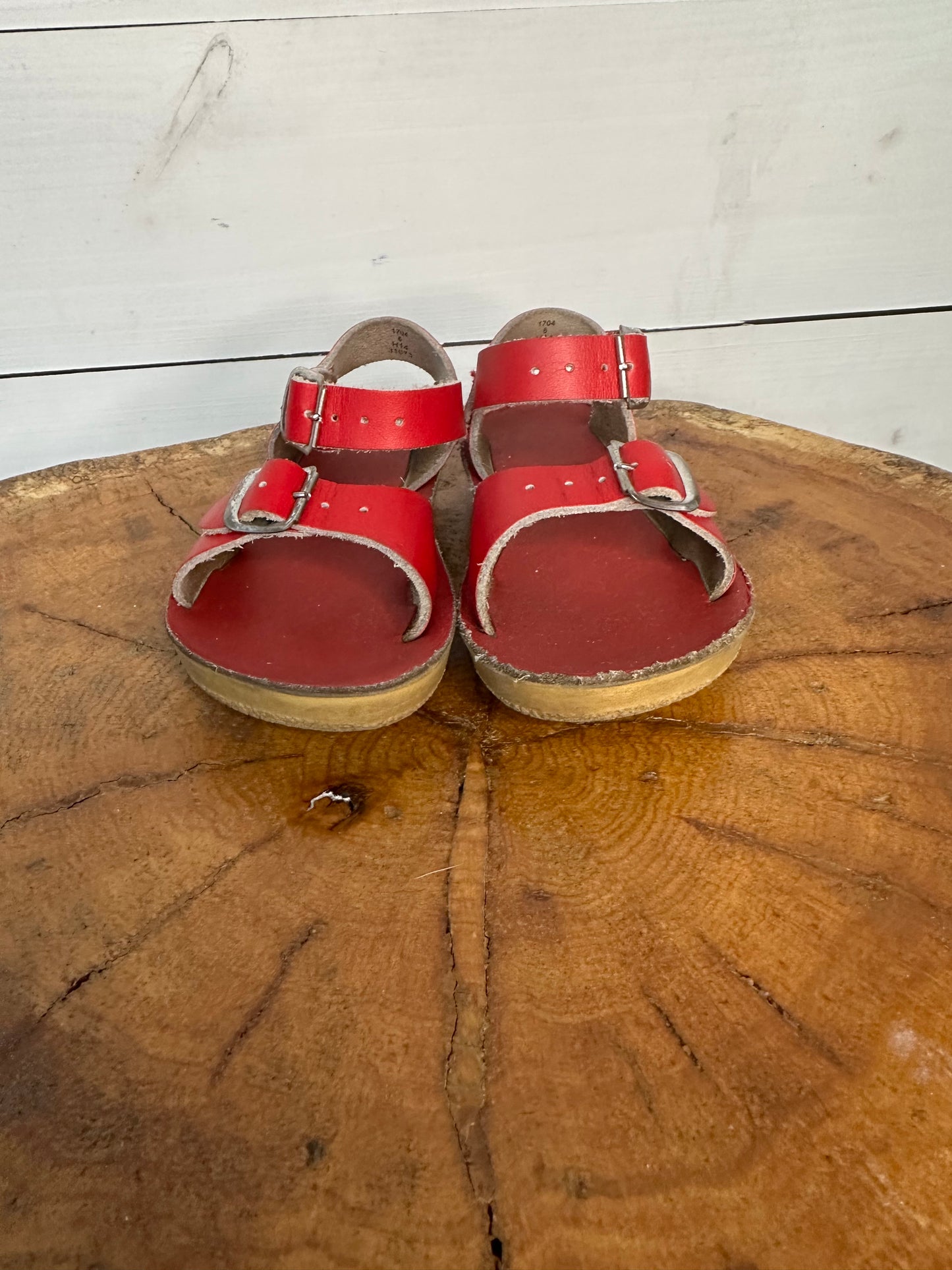 6 - Sun San - Surfer Red Leather Sandal