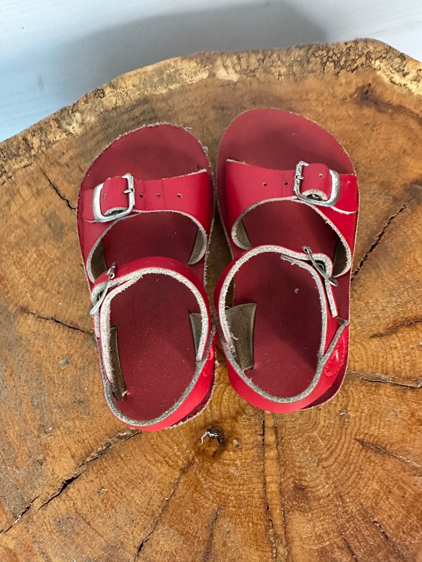 6 - Sun San - Surfer Red Leather Sandal