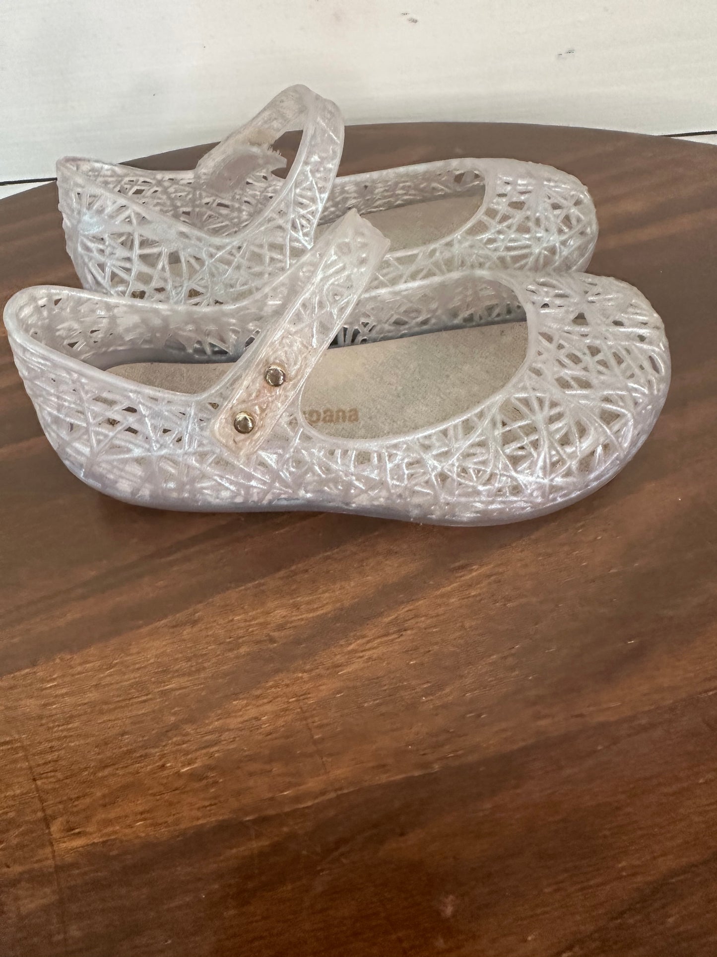 8 - Mini Mellissa + Campana - Iridescent Clear Jelly Shoes