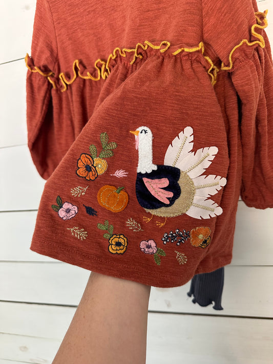 24M/2T - Mud Pie Turkey Girls 2 Piece Outfit
