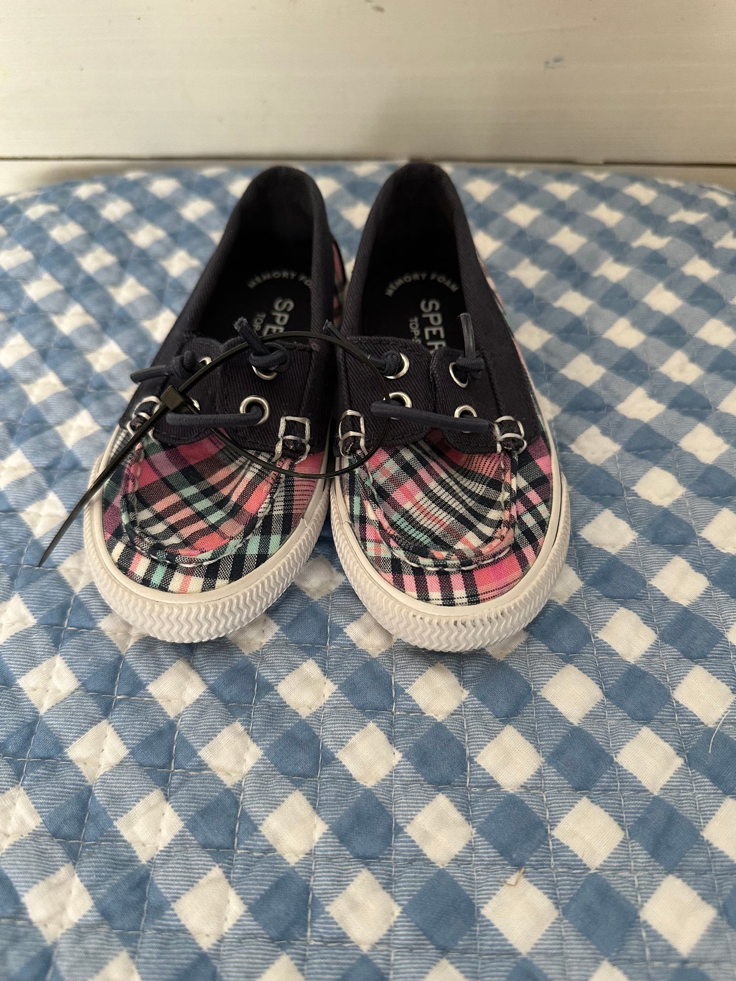 Sperrys Pink and Blue Plaid