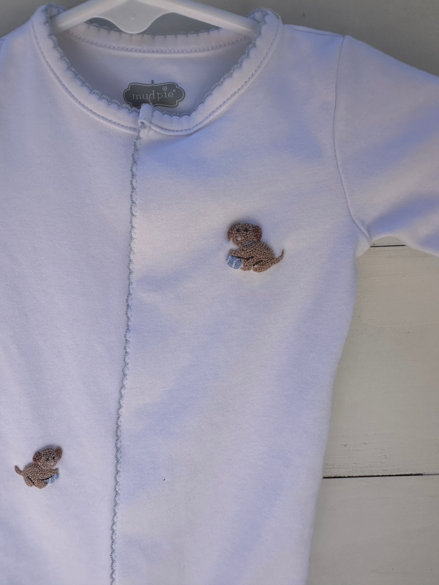 NB - Puppy Button Up Gown