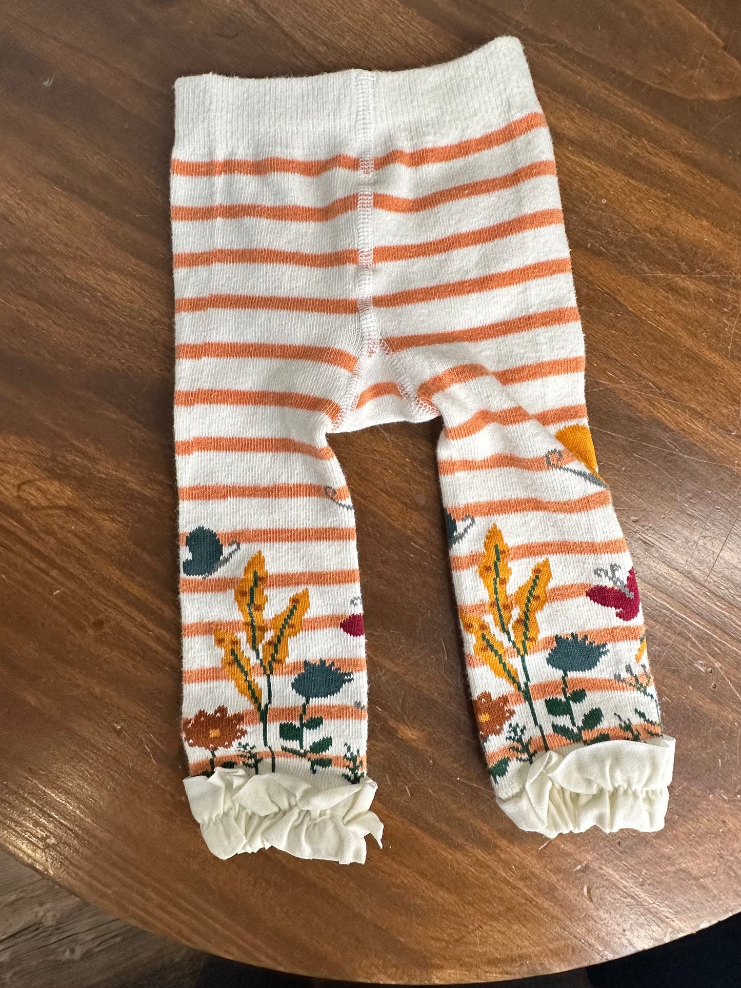 0-6M - Ruffle Butts Striped Fall Leggings
