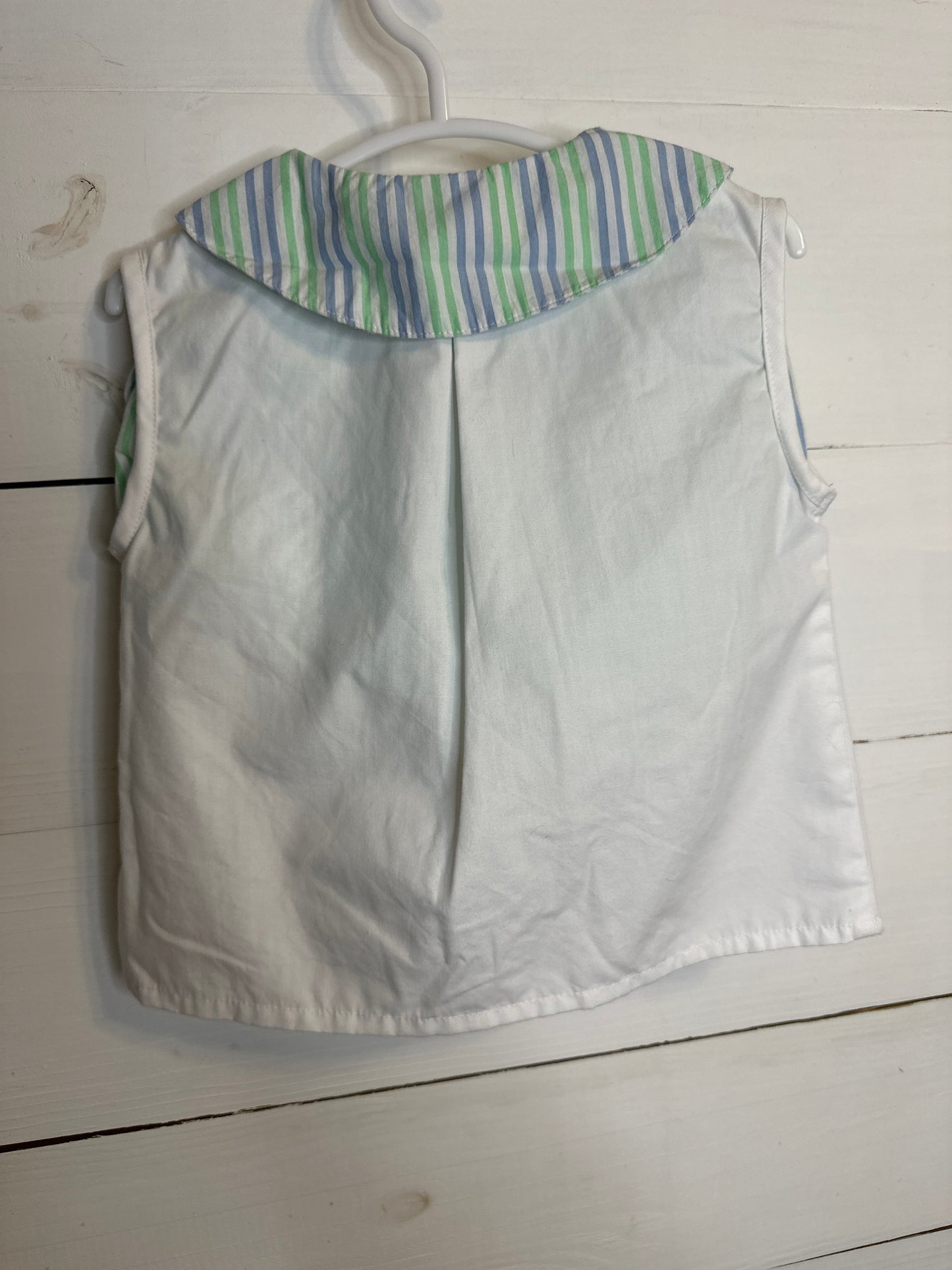 9M - Grace & James 2 Piece Set - Diaper Cover and Matching Button Up Shirt with Peter Pant Collar