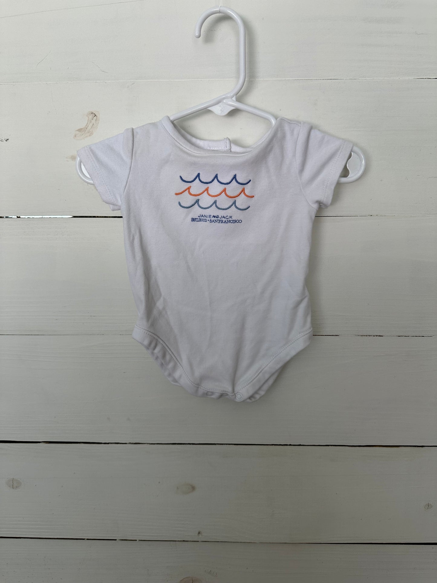 0-3M - Janie & Jack Onesie with Waves