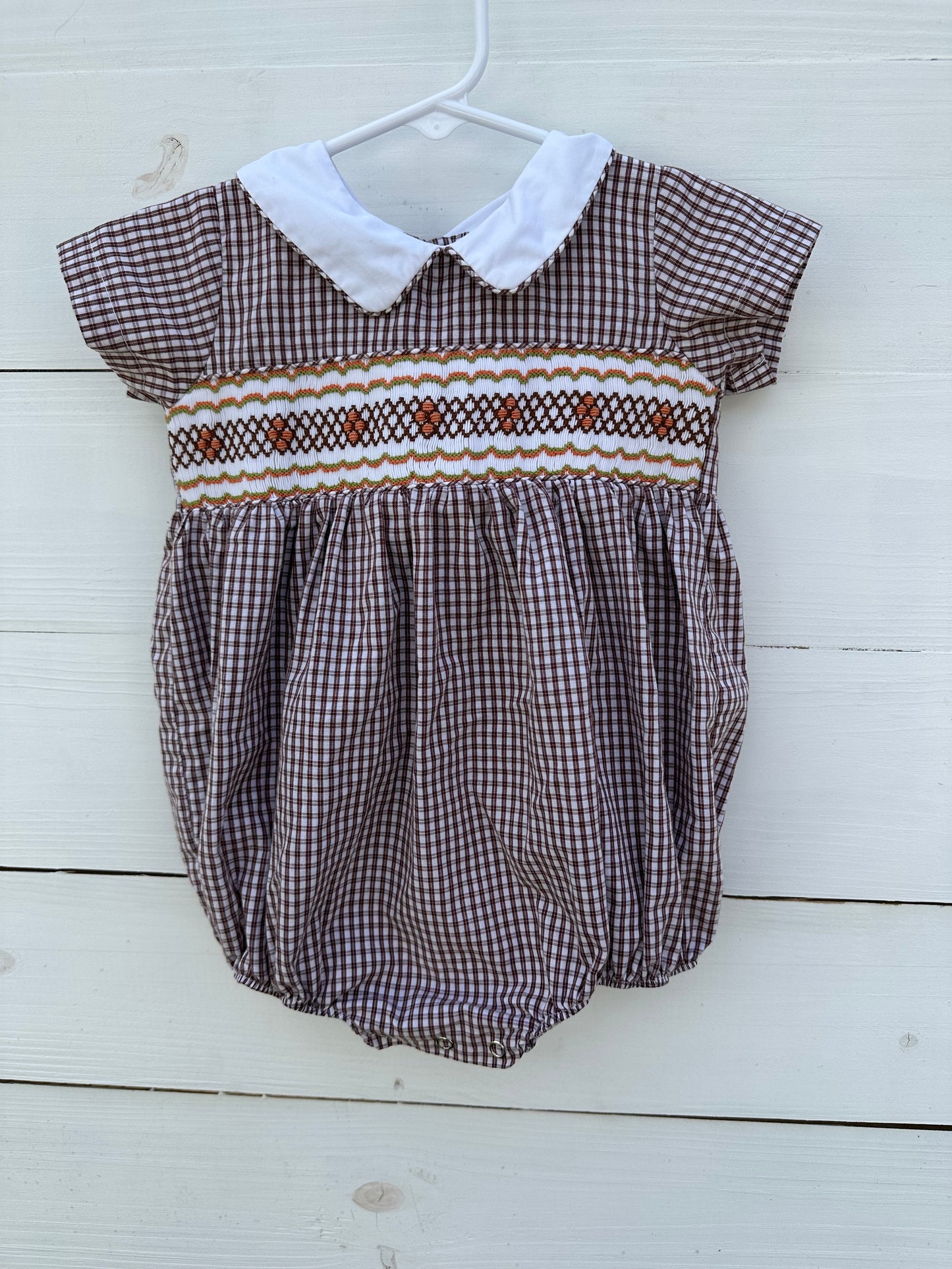9m - Lulu Bebe Fall Smocked Bubble
