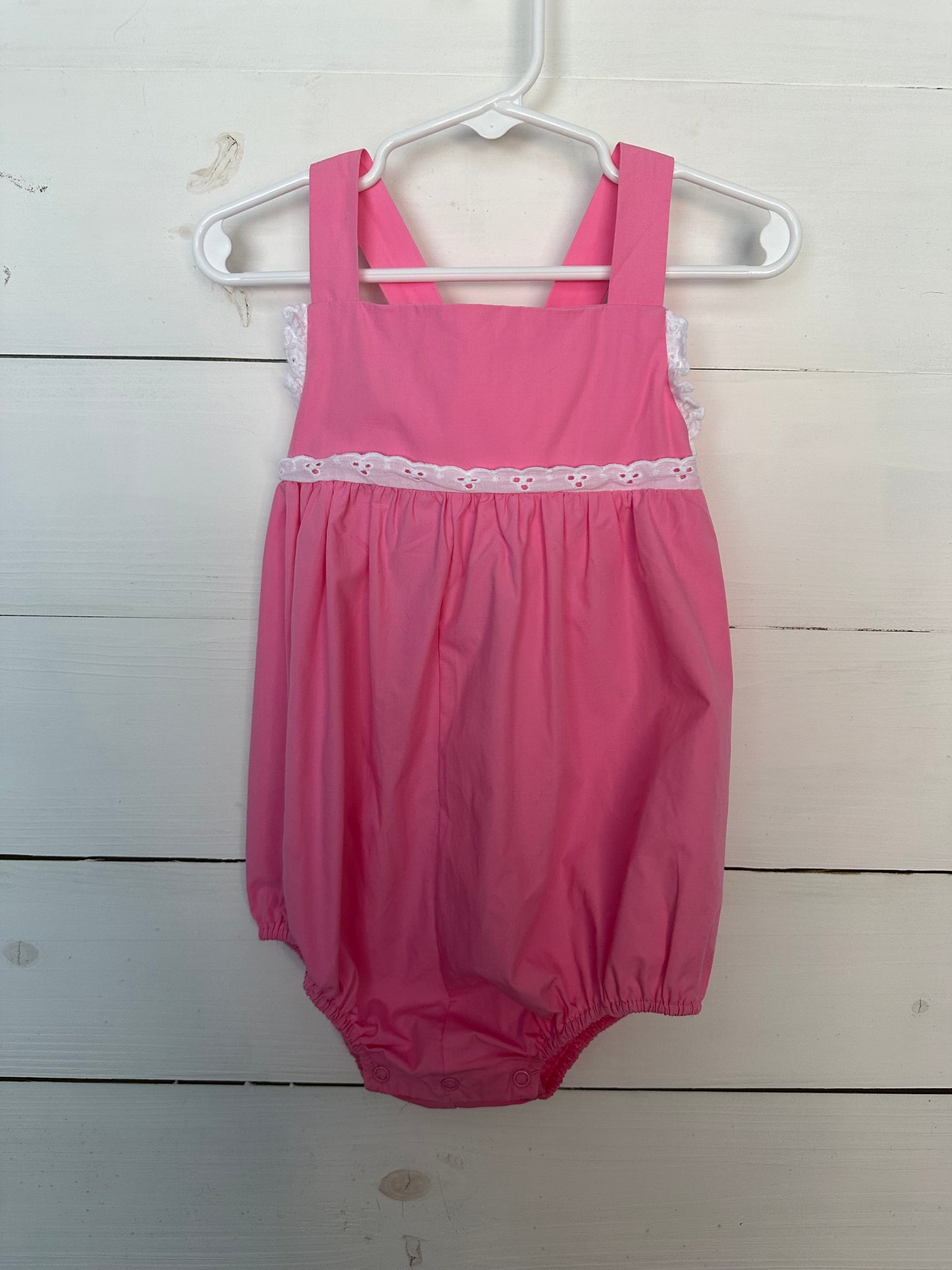 2T - TBBC Pink Bubble with White Eyelet Details