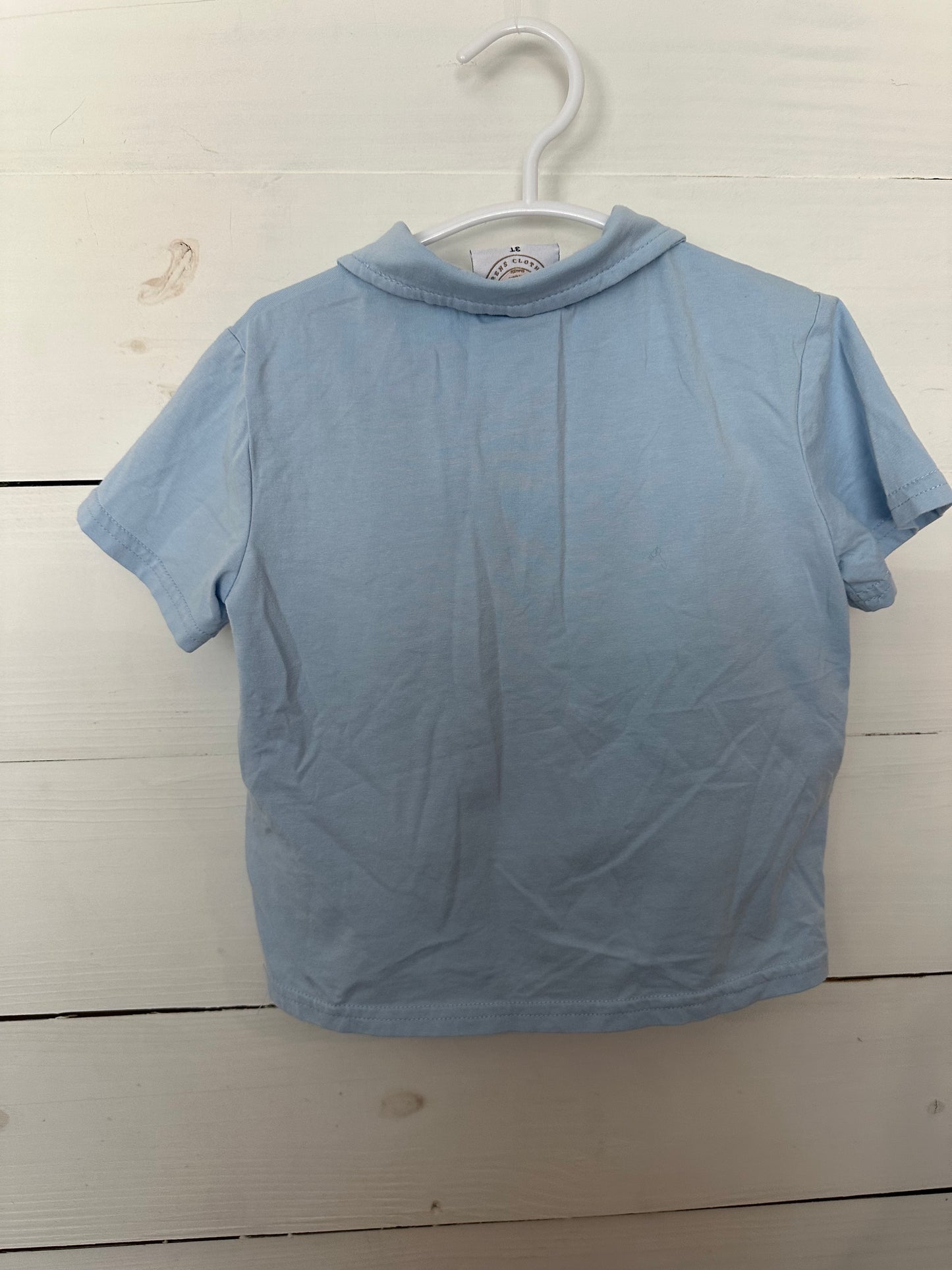 3T - Cypress Row Baby Blue Polo Shirt with Matching Gingham Shorts