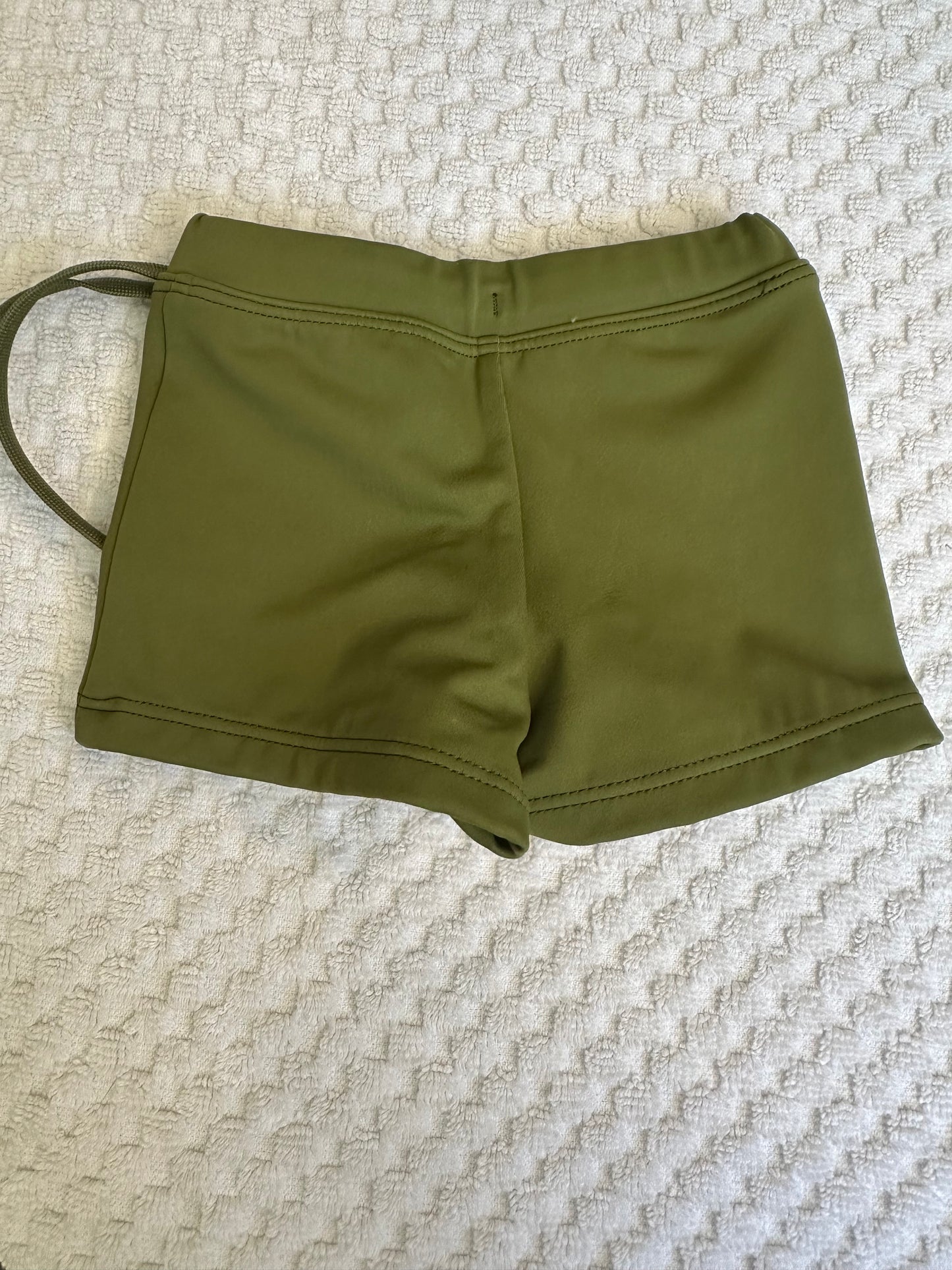 6M - - Kortni Jeane Olive Swim Trunks - Euro Short Style