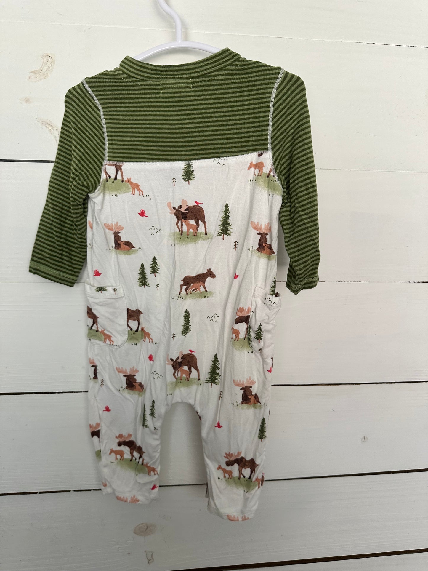 3-6M - Angel Dear Moose Romper