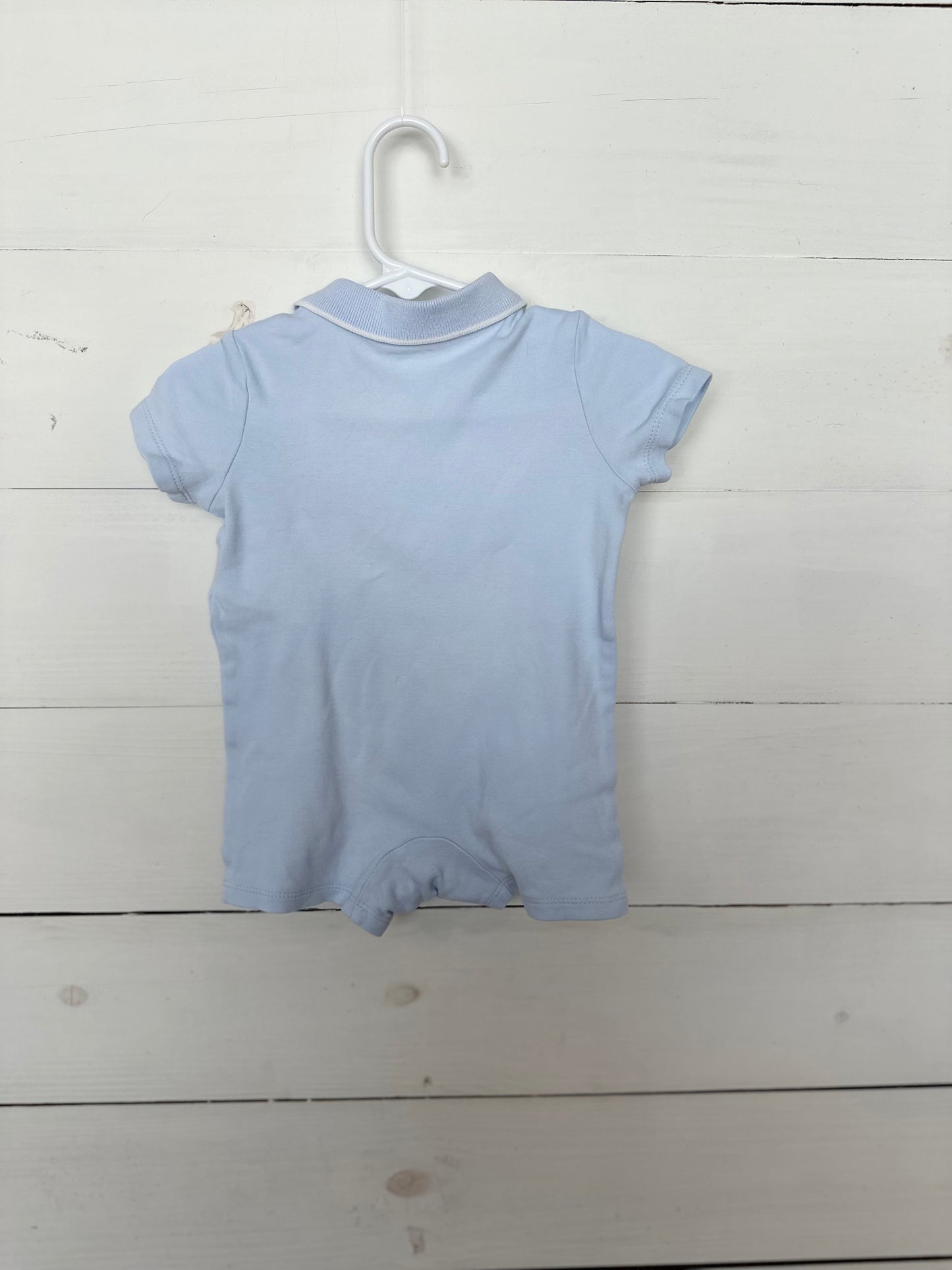 Ralph Lauren Baby Blue Collared Romper