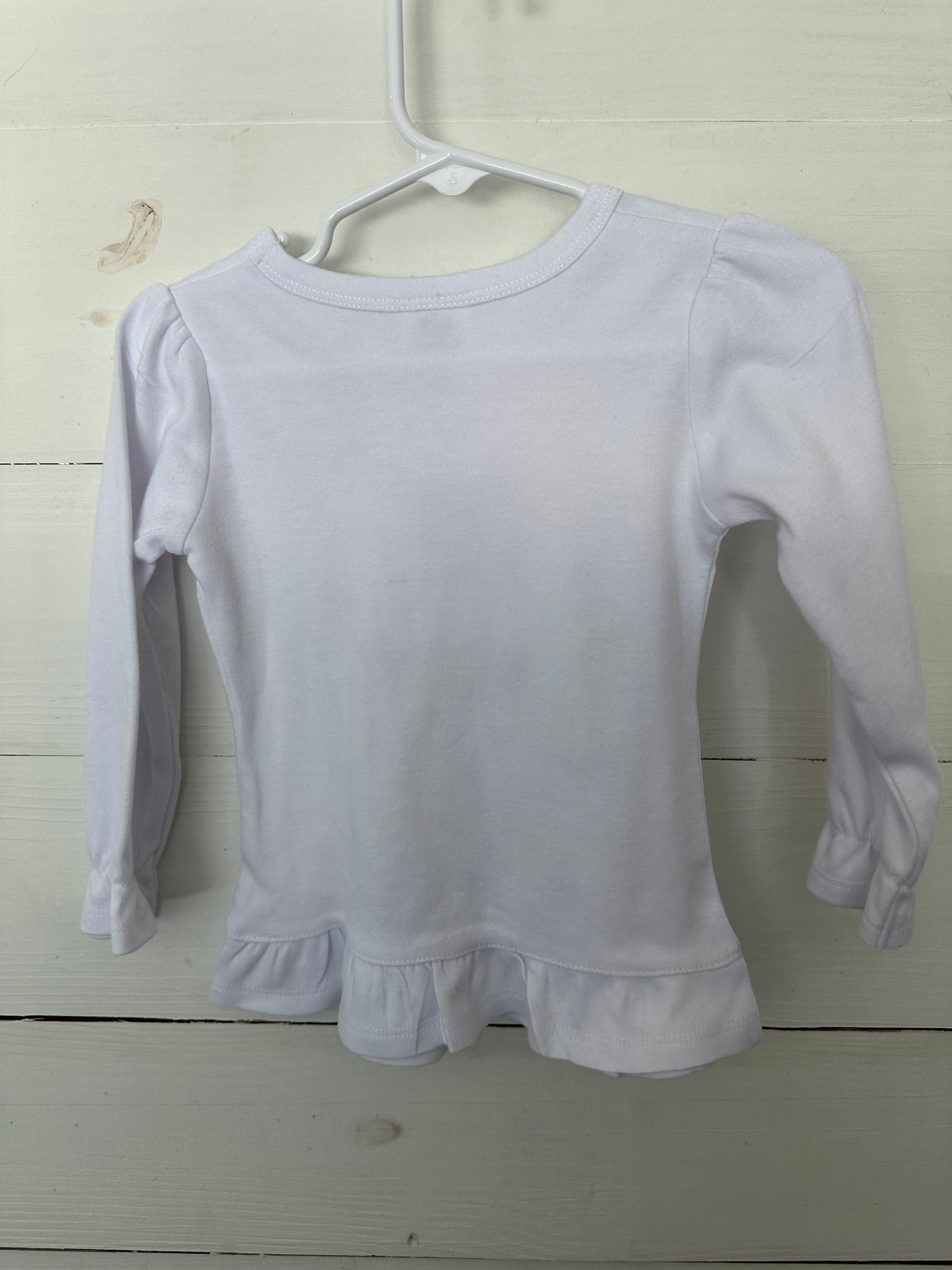 Sweet Nativity Scene Long Sleeve shirt with ruffled sleeves