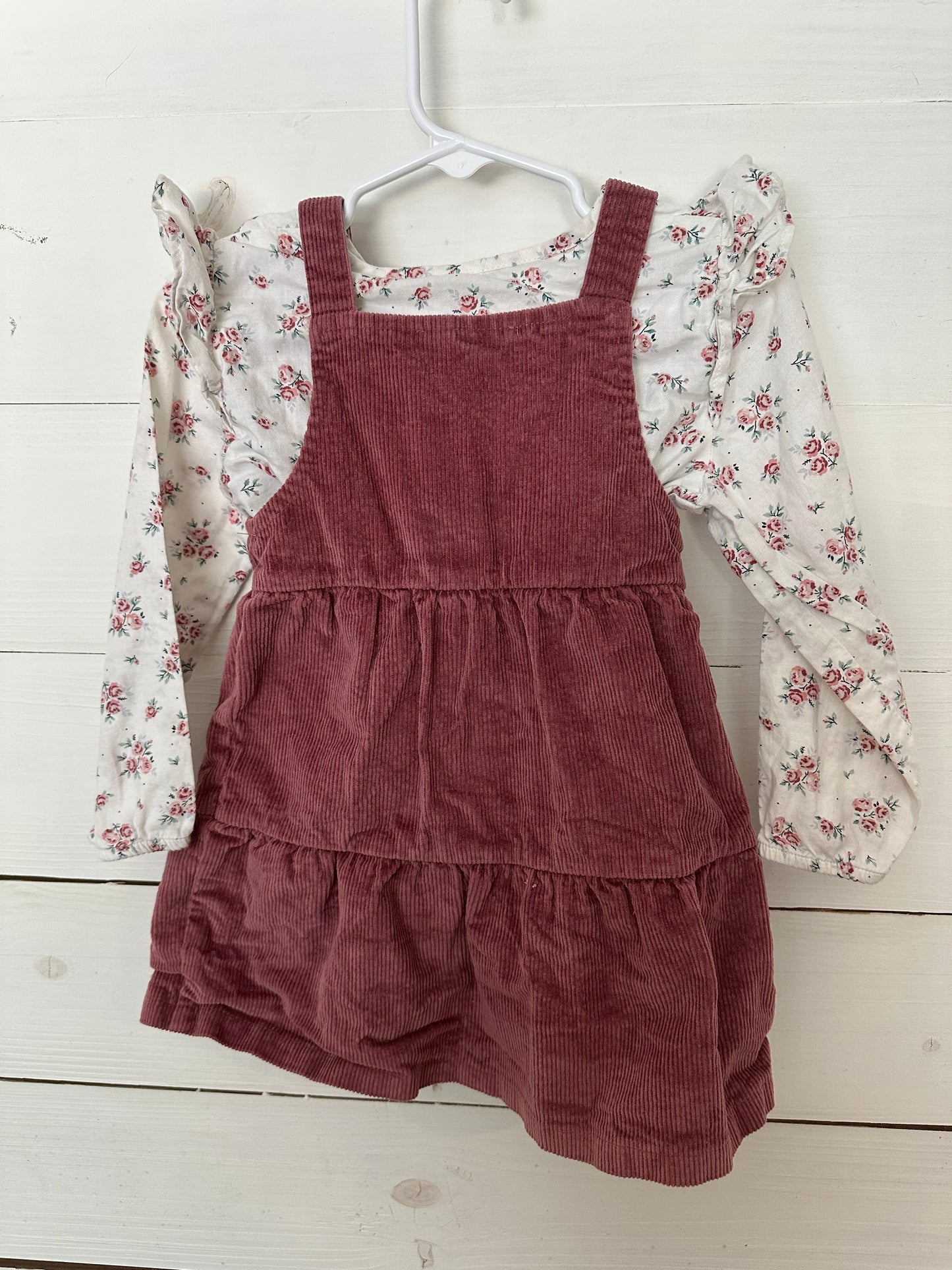 H&M Mauve Purple Jumper and Dainty Flower Blouse