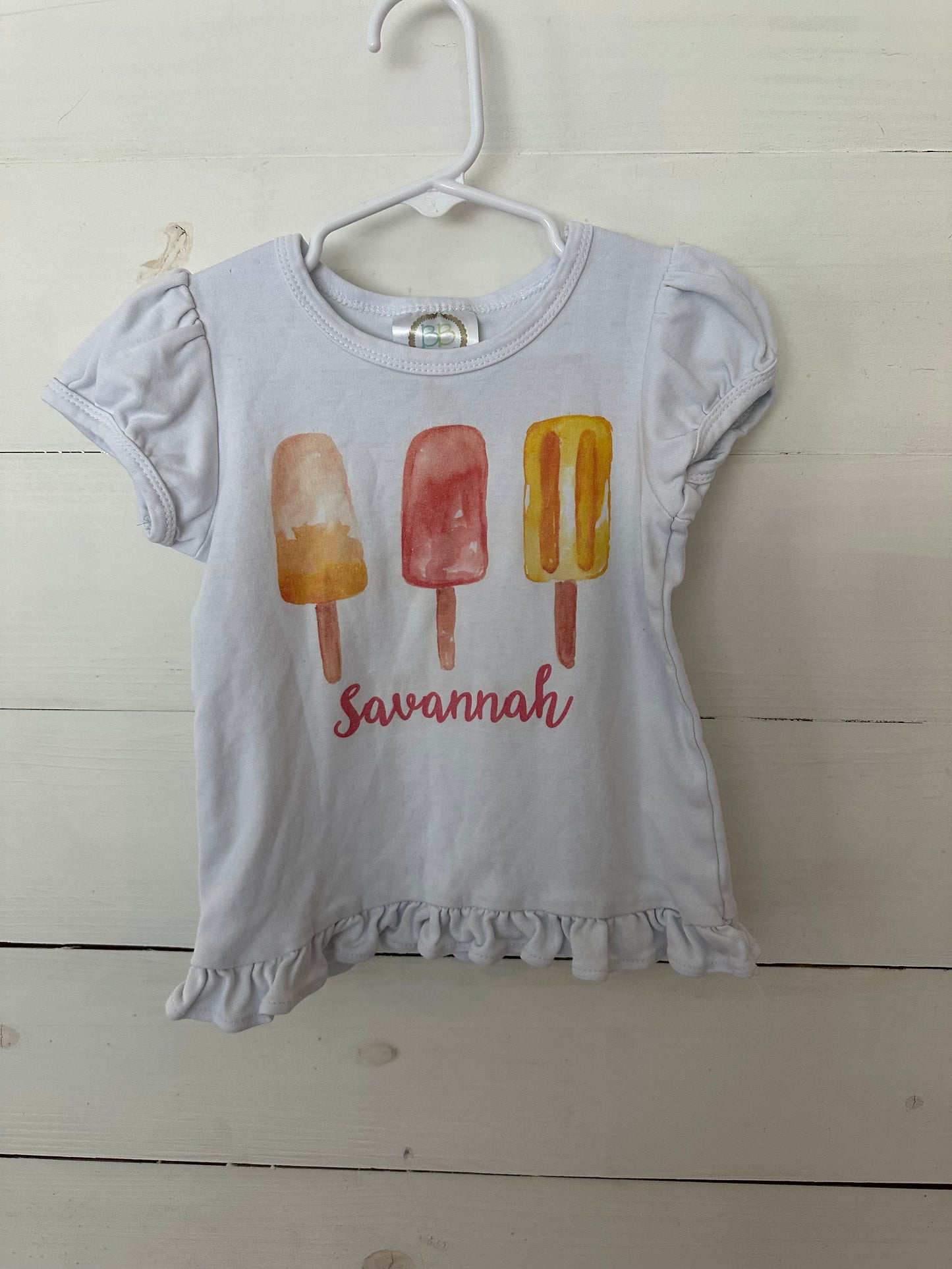 Personalized Popsicle Ruffle T-shirt
